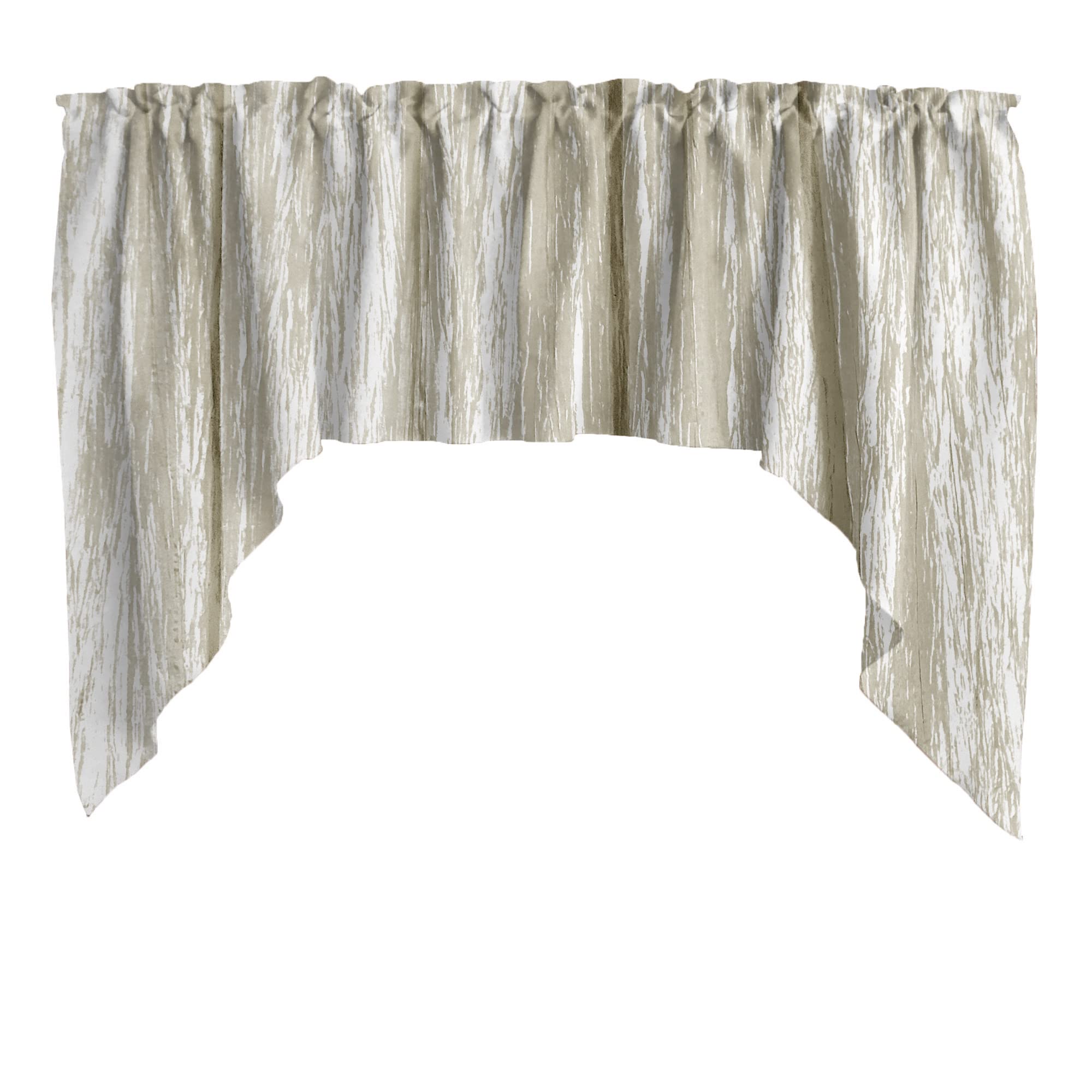 Crushed Crinkle Taffeta Window Valance - Elegant Ivory Swag Curtain for Bedroom, Nursery & Kitchen Decor - Perfect for Home, Apartment & Dorm Room Windows