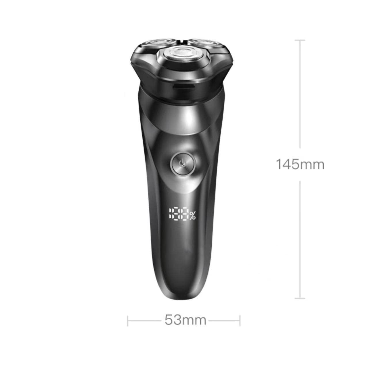 JYYBN Men's Electric Razor - Rotary Wet/Dry Shaver with Rechargeable Battery & Pop-up Sideburn Trimmer - Cordless Face Shaving for Smooth Skin - Perfect for Travel, Gym & Daily Grooming Routine