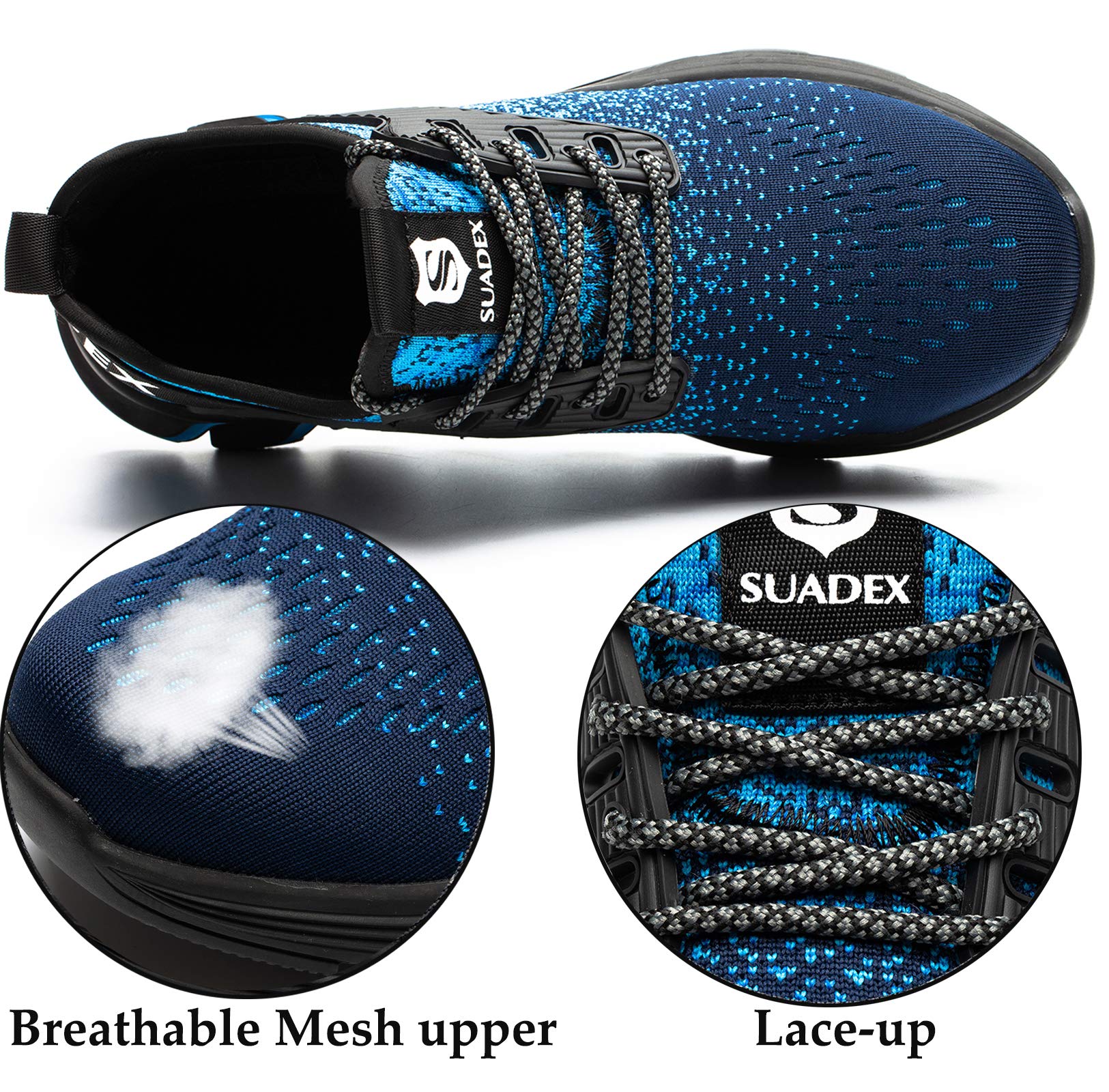 SUADEX Steel Toe Sneakers for Men & Women - Indestructible Work Safety Shoes with Composite Toe | Lightweight, Comfortable & Slip-Resistant | Perfect for Construction, Warehouse & Industrial Work