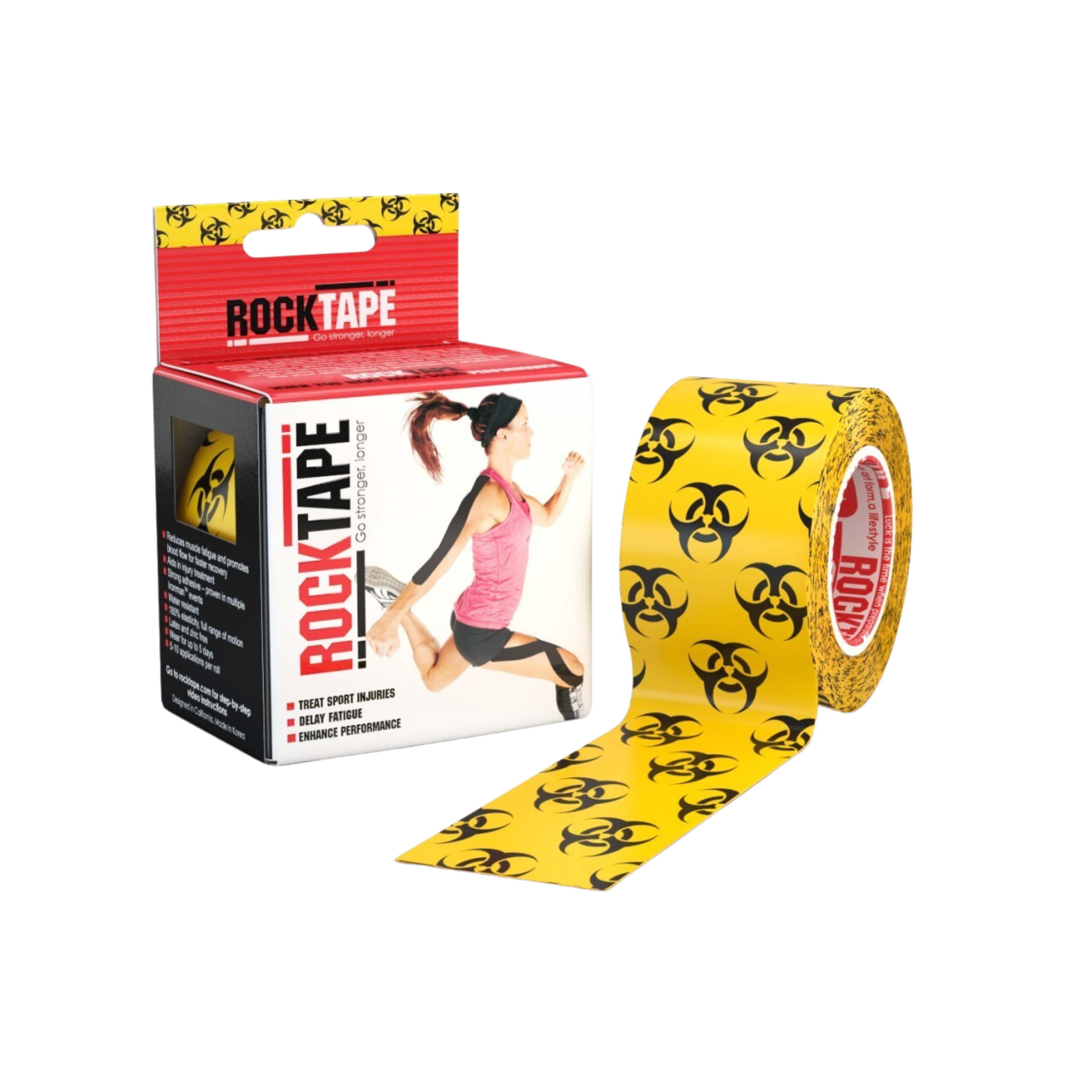 ROCKTAPE Standard Kinesiology Tape 5cm x 5m - Athletic Support for Pain Relief & Muscle Recovery - Perfect for Sports, Fitness & Physical Therapy