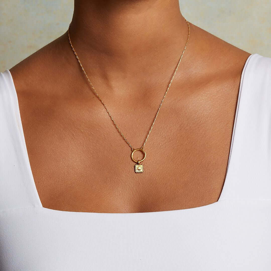 Ganesha Lotus Pendant Necklace - Spiritual Elephant Jewelry for Women | Hindu God Blessing Gift for Yoga, Meditation & Spiritual Protection | JX402