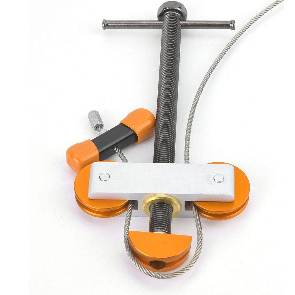 Jadeshay Compound Bow Press - Stainless Steel Portable Bow Press Tool for Hunting & Archery with Quad Bracket Set | Adjustable Cable for Bowstring Maintenance | Perfect for Outdoor Target Practice & Bow Tuning