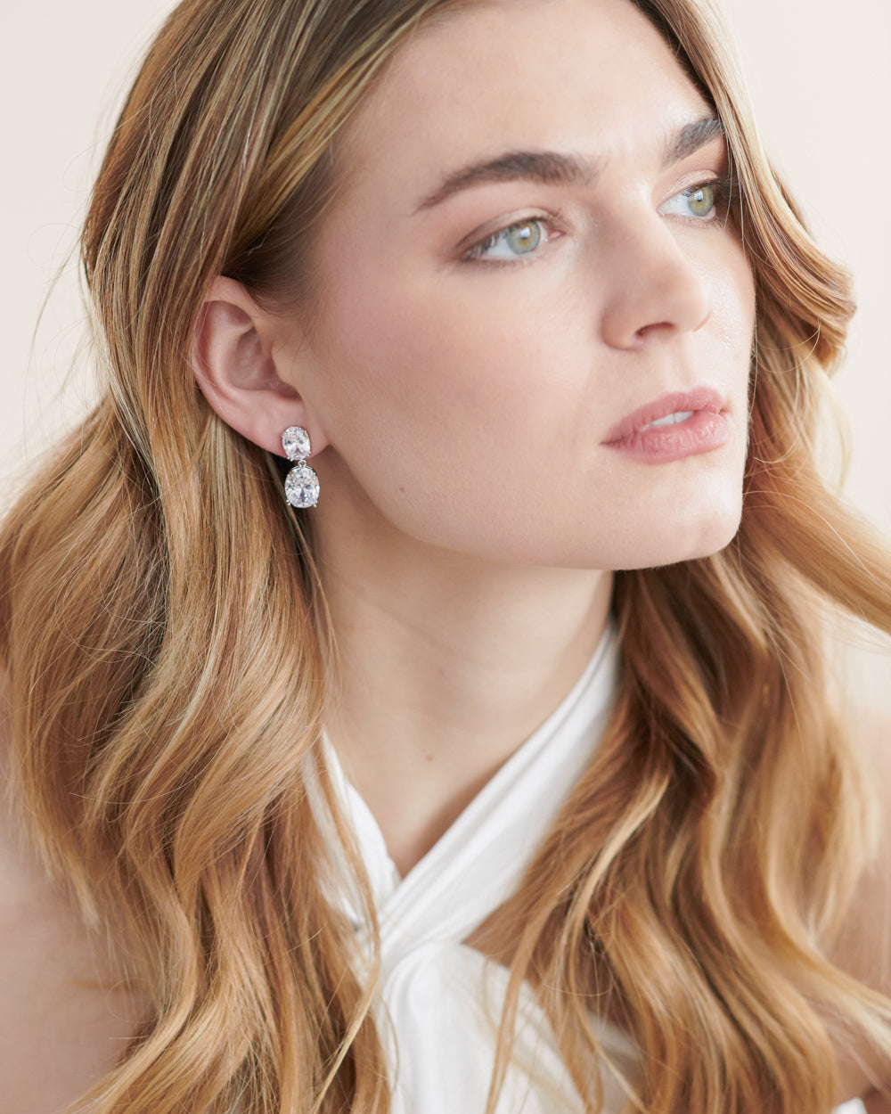 Rosina Dangle Earrings for Women - Elegant Gold Plated Drop Earrings with CZ Stones | Perfect for Parties, Weddings & Everyday Wear