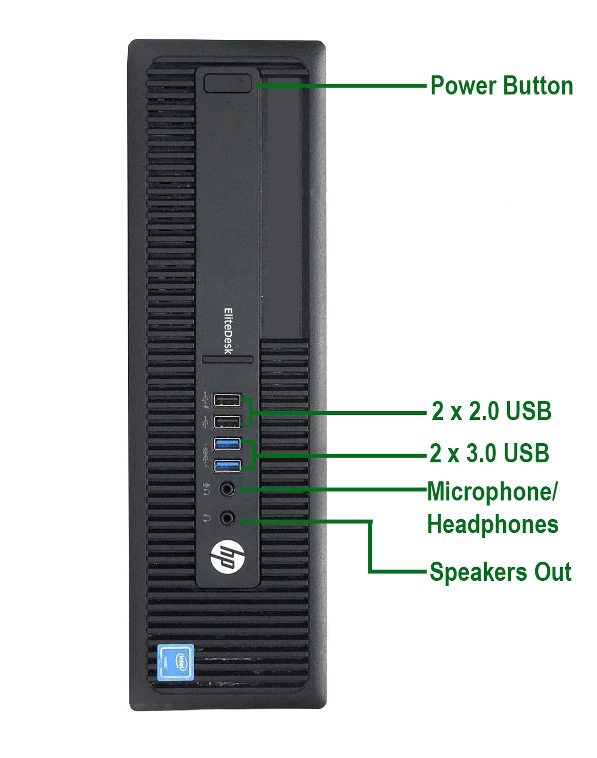 HP 800 G2 SFF Business Desktop PC - Intel Core i5-6500 3.2GHz Quad-Core, 8GB RAM, 128GB M.2 SSD + 1TB HDD, WiFi | Bluetooth, Wireless Keyboard & Mouse, Windows 10 Pro (Renewed) - Perfect for Office Work, Home Computing & Small Business Use