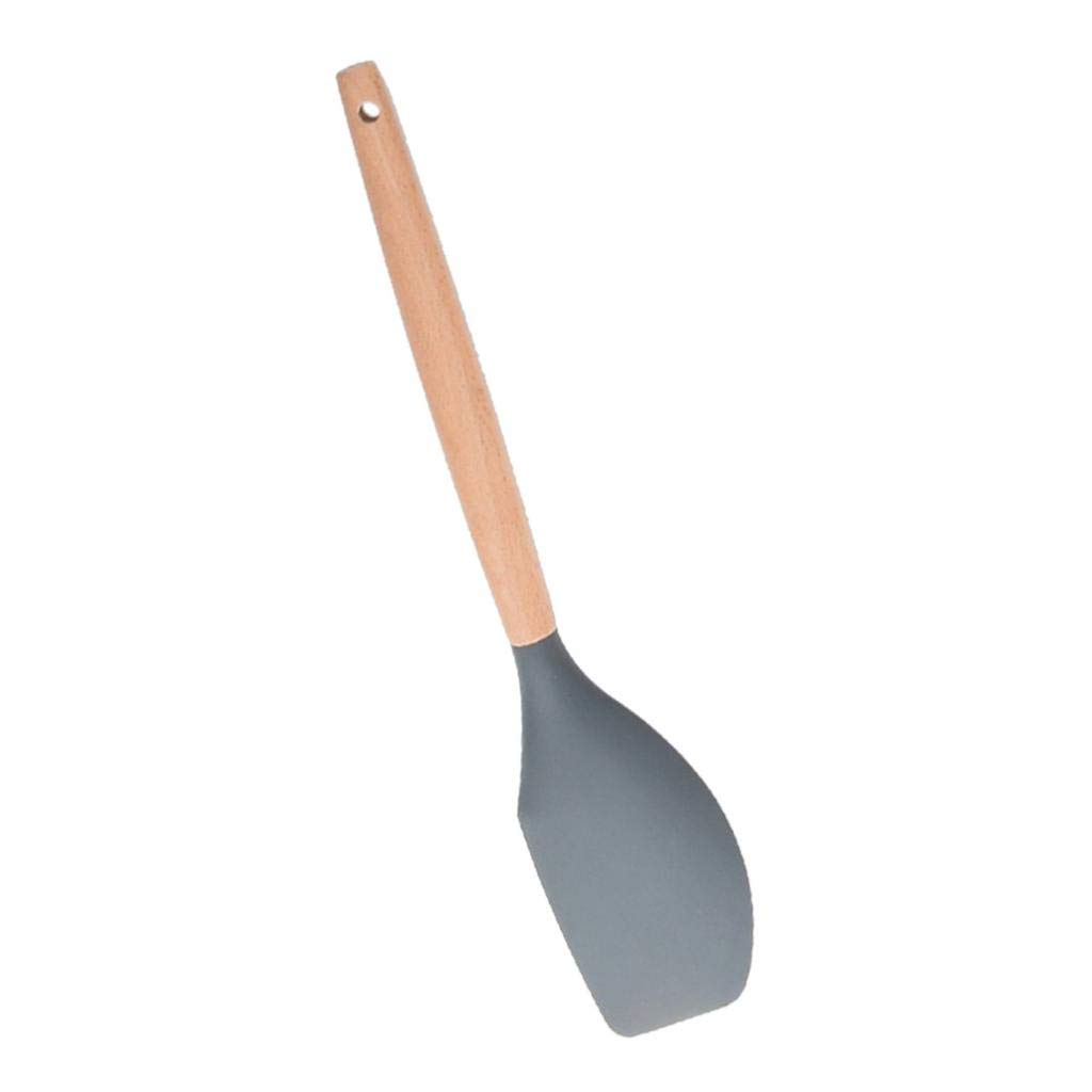 FAKEME Non-Stick Silicone Cooking Utensils Set with Wooden Handle - Heat Resistant Kitchen Spatula, Spoon & Turner for Baking, Frying & Sauteing - Perfect for Home Chefs & Cooking Enthusiasts