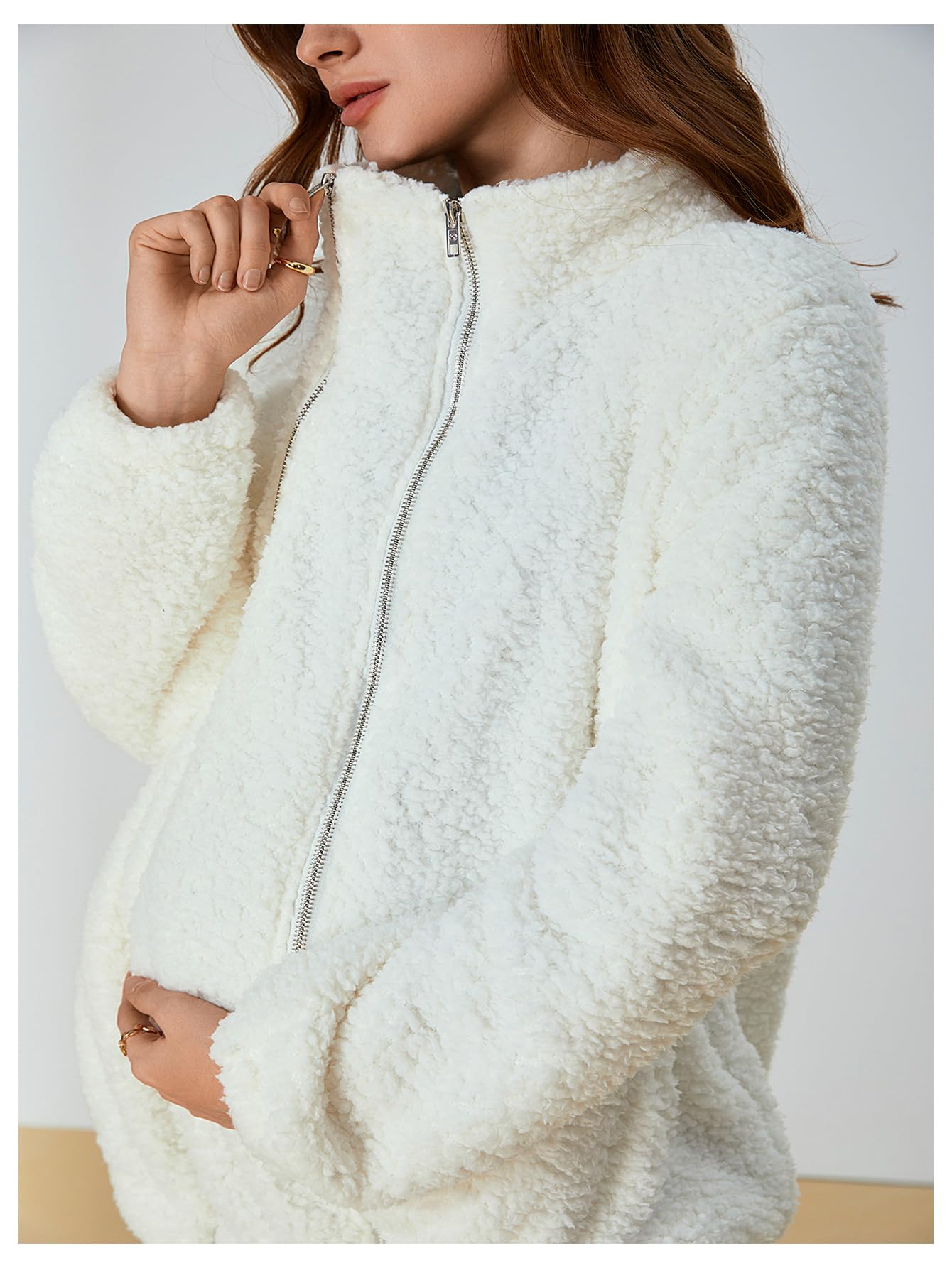 SOLY HUX Women's Maternity Winter Coat - Fleece Lined Zip Up Jacket for Pregnant Women | Pregnancy Coat Extender | Warm & Comfortable for Outdoor Activities & Daily Wear