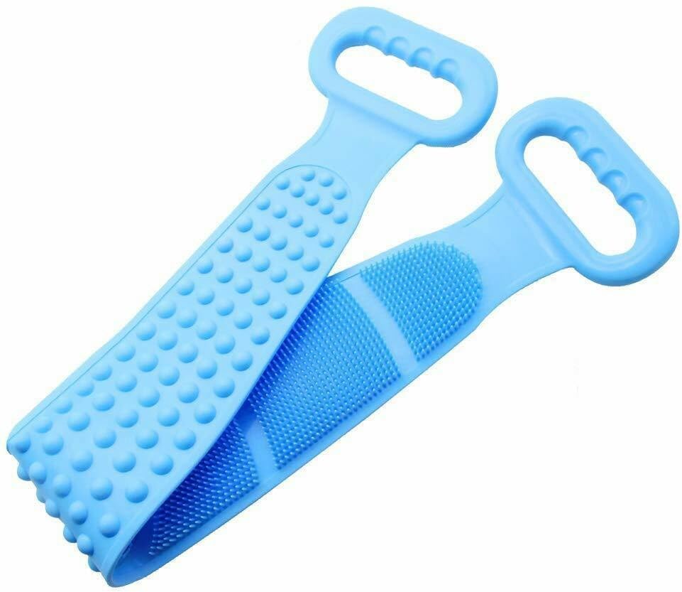 Unisex Silicone Bath Belt - Double-Sided Exfoliating Shower Scrubber for Smooth Skin | Perfect for Spa, Home Use & Travel Accessories
