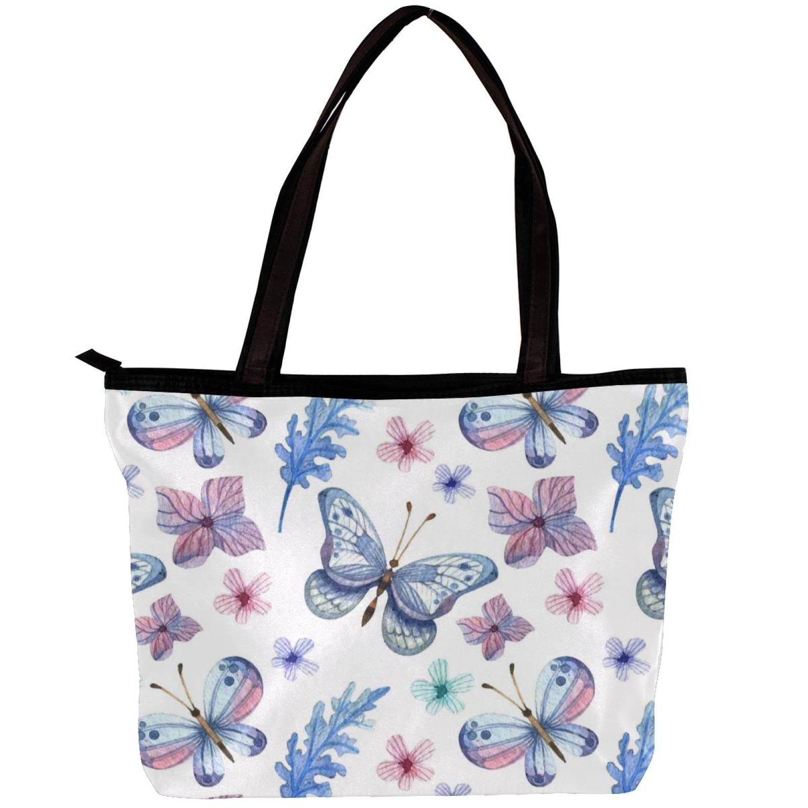 Elegant Floral Watercolor Tote Bag for Women - Stylish Shoulder Handbag with Inner Pouch | Perfect for Work, Shopping & Travel