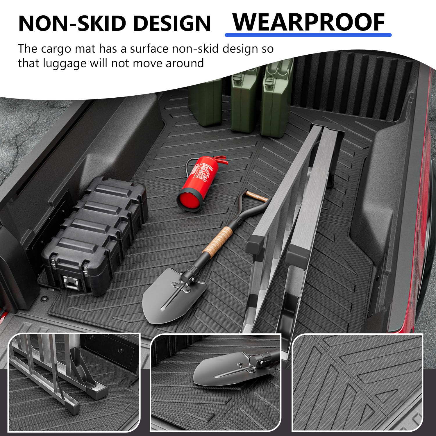Xipoo TPE Truck Bed Mat for 2005-2023 Toyota Tacoma 6ft Long Bed - Durable Non-Slip Bed Liner Replacement with Rice Grain Pattern | Perfect for Hauling, Camping & Off-Road Protection