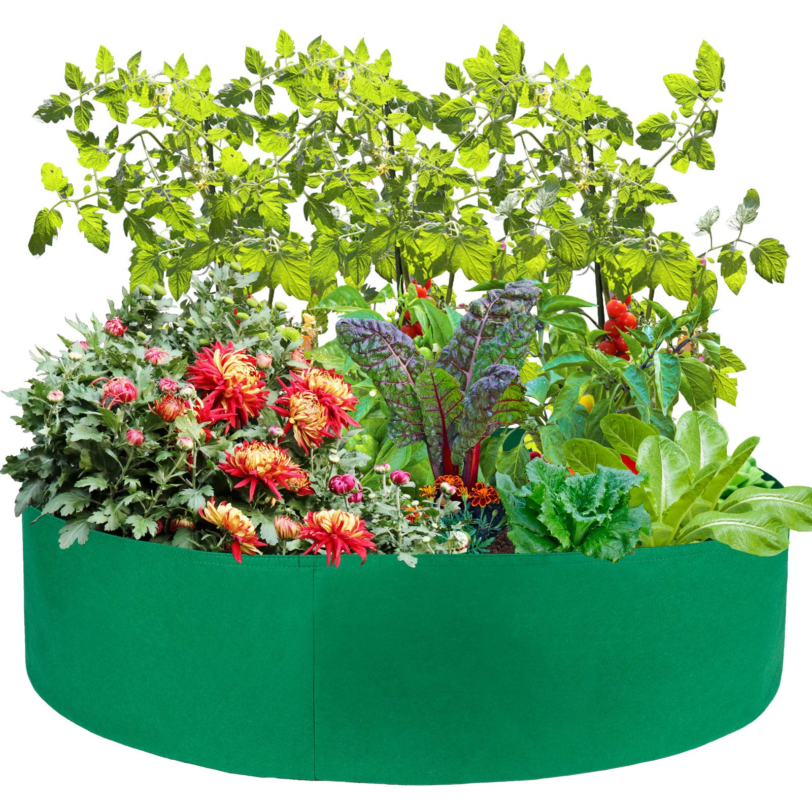 100 Gallon Fabric Garden Bed - Breathable Planting Containers & Grow Bags for Plants, Flowers, Vegetables | Perfect for Raised Beds, Urban Gardening & Outdoor Planting