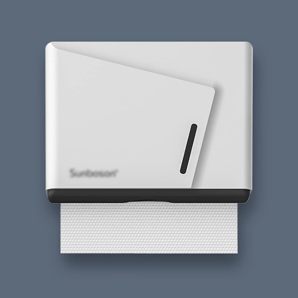 White Plastic Bathroom Paper Towel Holder - Toilet Paper Dispenser with Punch-Free Installation, Multifunctional Tissue Storage Box for Office, Washroom & Kitchen - Perfect for Home, Restaurants and Commercial Spaces