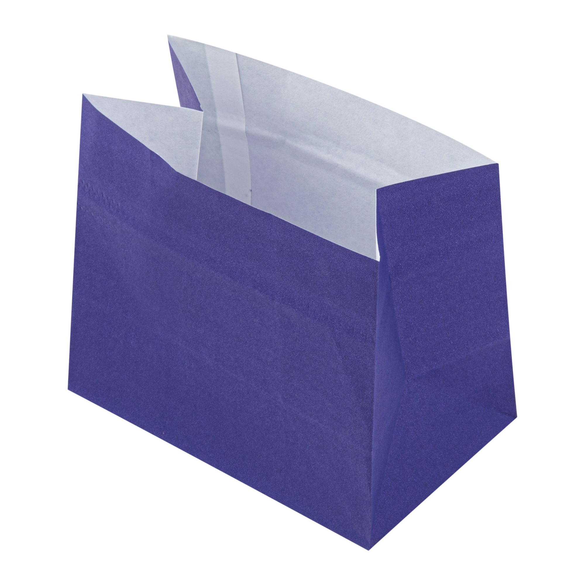 Purple Paper Snack Bags - 4.25 x 2.5 x 3.75 Inches Large Size - 100 Count Box - Perfect for Parties, Picnics & School Lunches