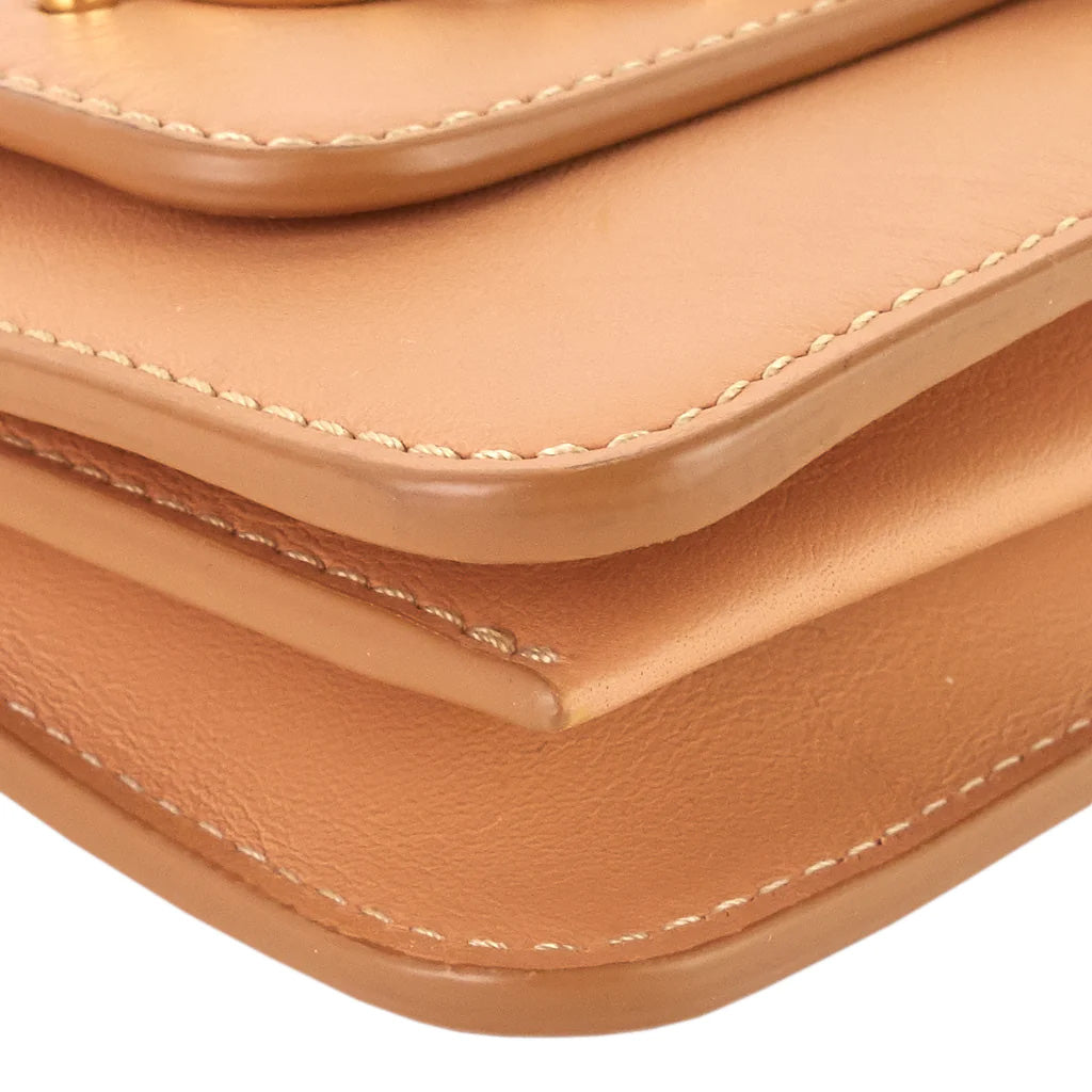 Chloe Drew Bijou Tan Blush Smooth Calfskin Crossbody Clutch Bag - Stylish Women's Shoulder Purse for Evening Parties & Date Nights
