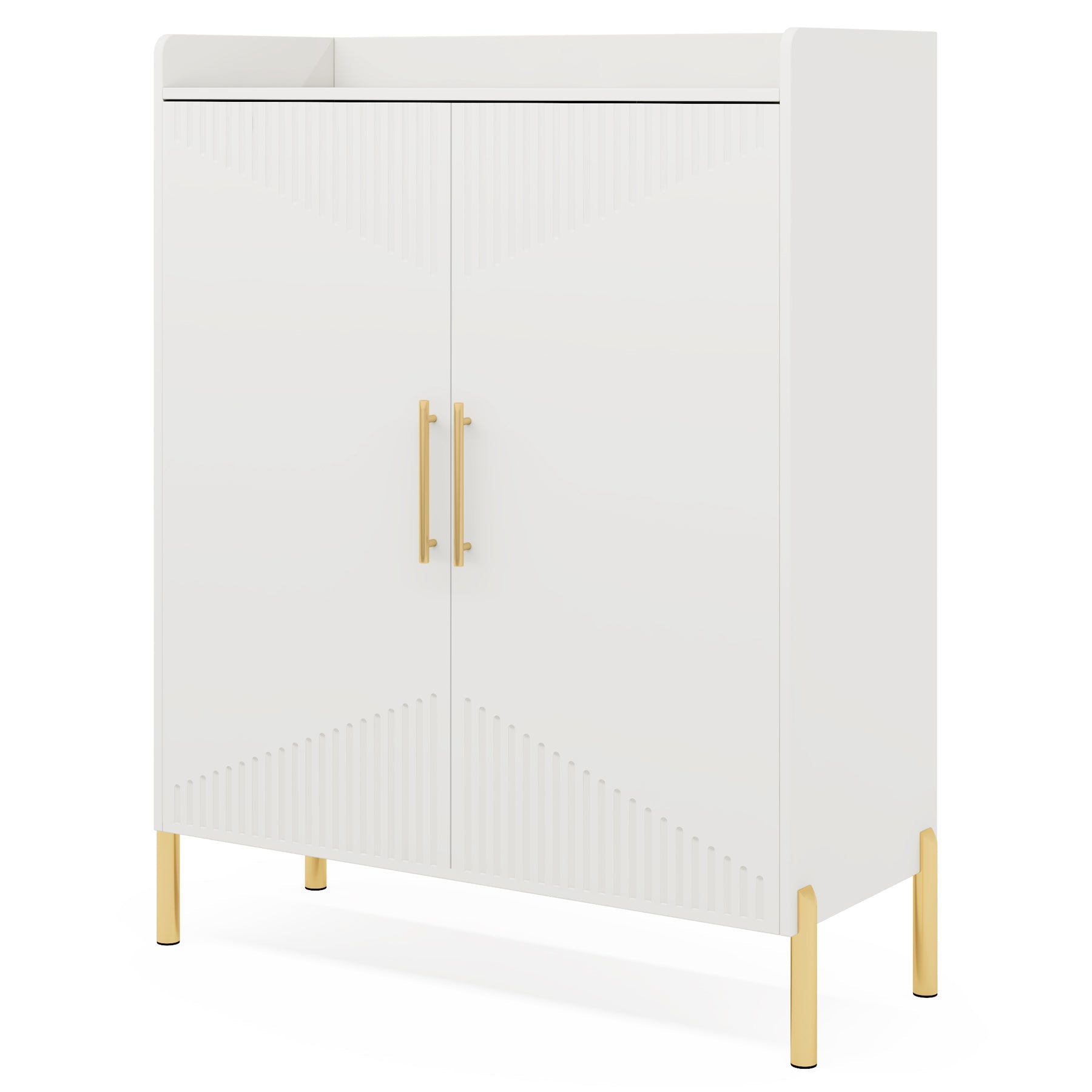 30 Pairs Shoe Cabinet Organizer - 6 Tier Modern Shoe Storage Rack with Doors for Entryway, Closet & Bedroom Organization | Space Saving Shoe Shelf for Sneakers, Boots & Heels