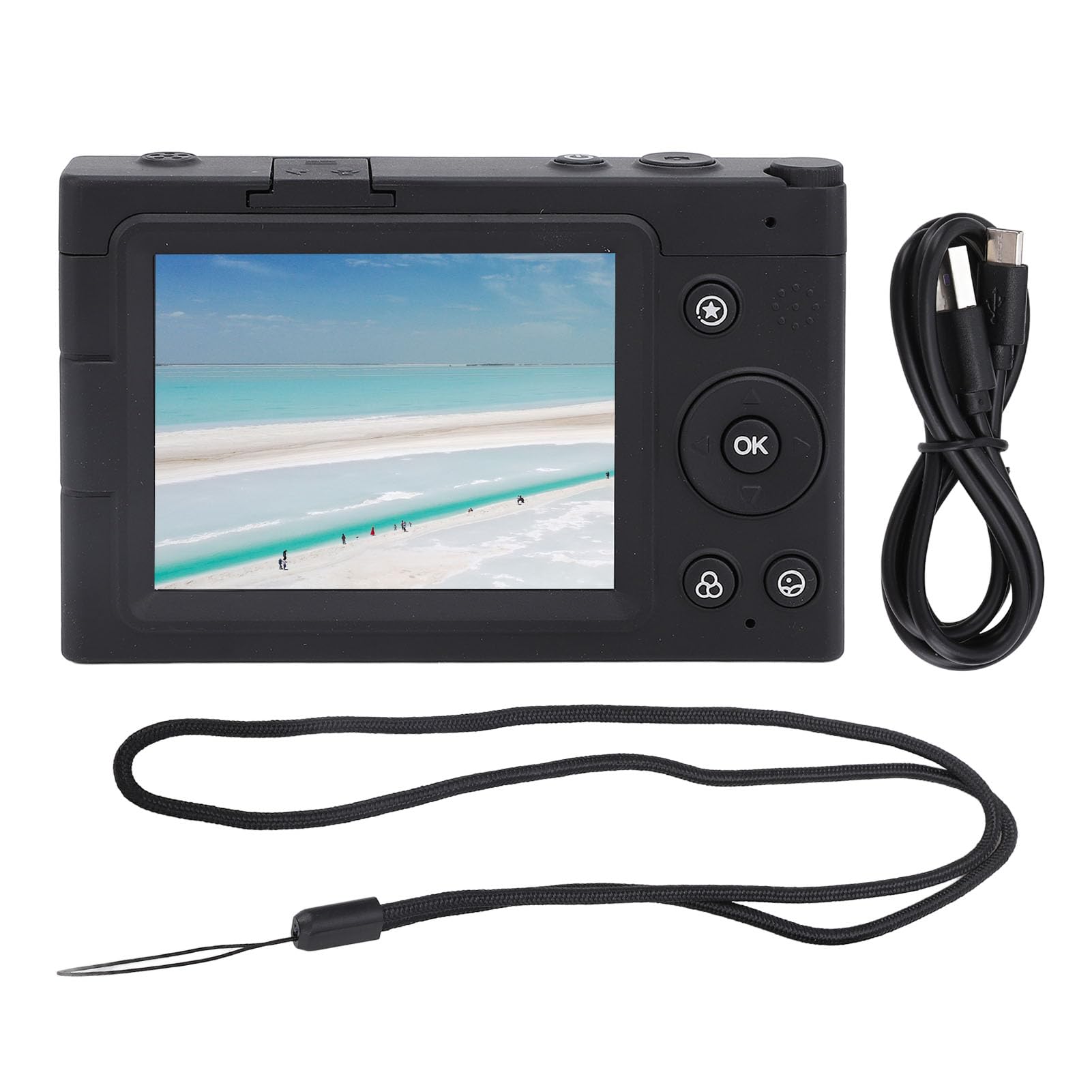 64MP Autofocus HD 4K Vlogging Digital Camera with 28x Digital Zoom, 2.83