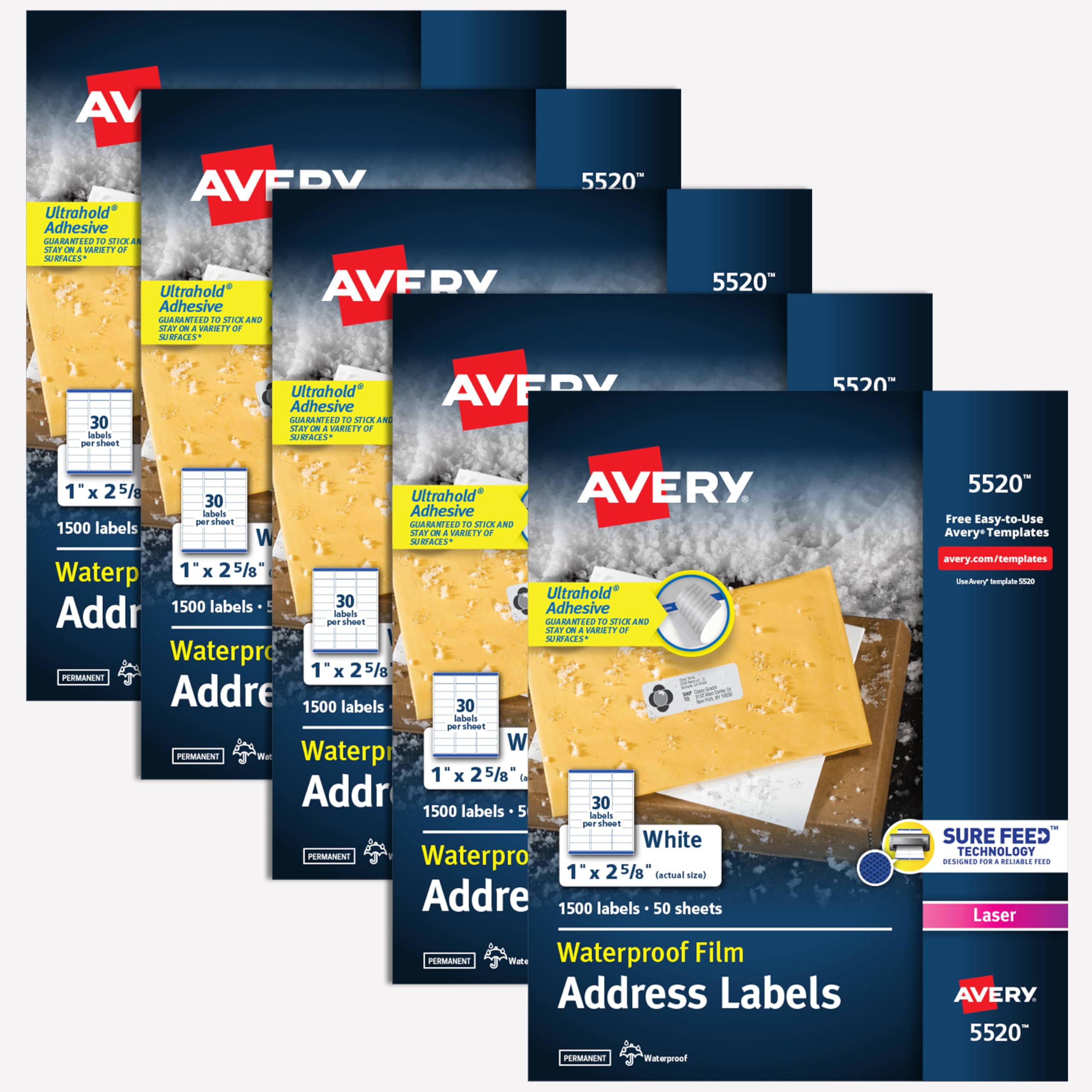Avery 5520 Waterproof Sticker Labels 1
