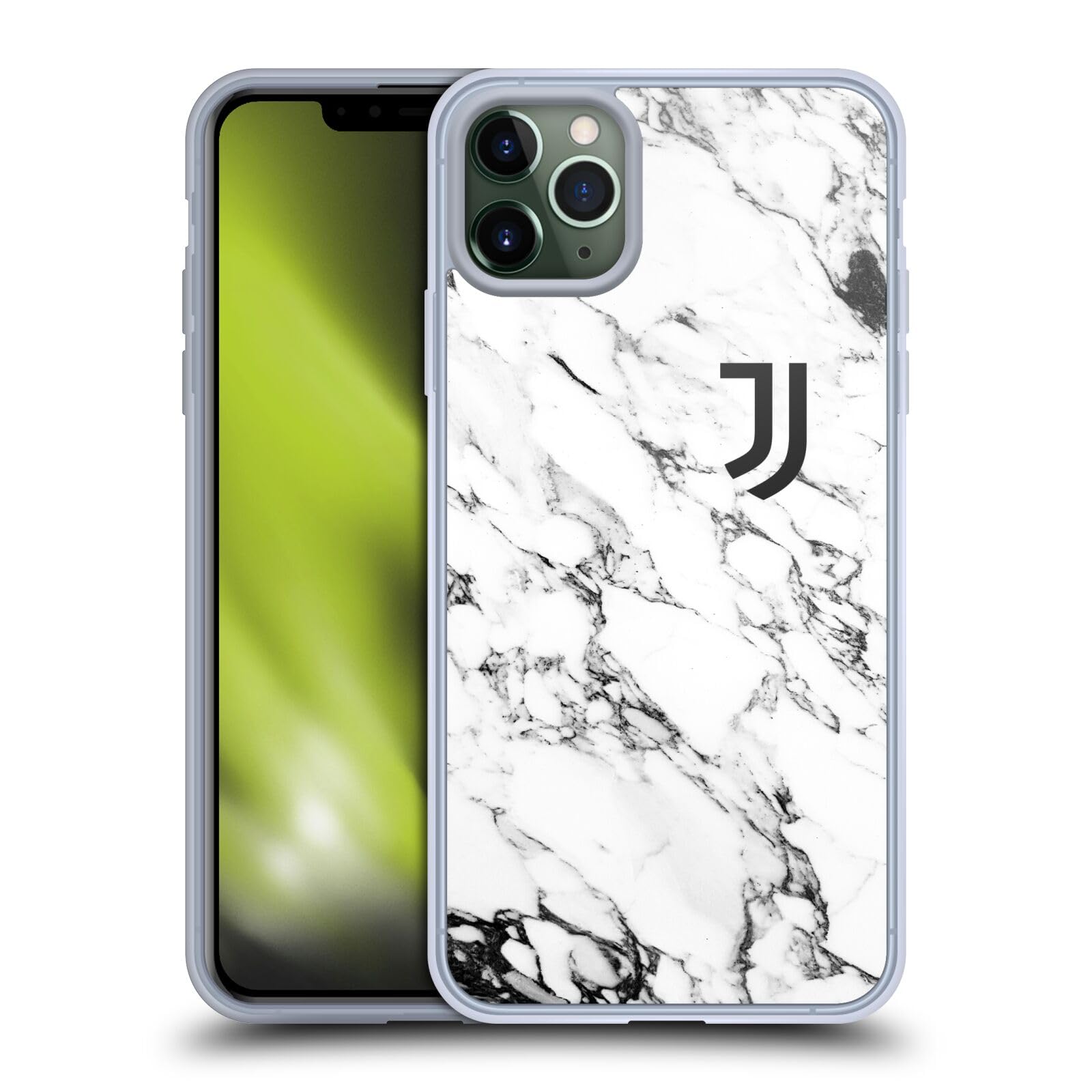 Officially Licensed Juventus FC White Marble Soft Gel Phone Case for Apple iPhone 11 Pro Max - Durable Protection with Stylish Design Perfect for Soccer Fans & Daily Use