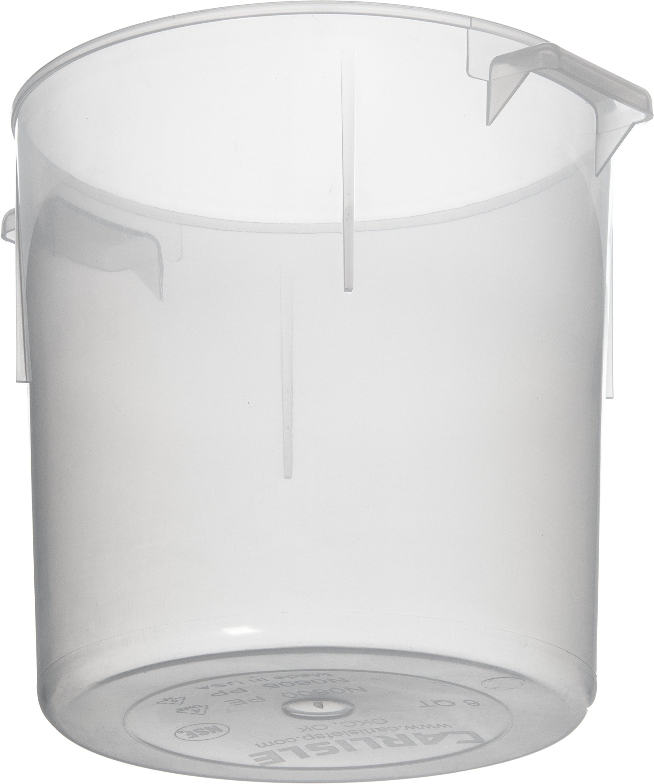 Carlisle 6-Quart Clear Plastic Food Storage Container - Bulk Pack of 12 for Bain Marie, Kitchens, Restaurants & Catering | Durable, BPA-Free, Commercial-Grade Food Pan for Buffets, Meal Prep & Food Service