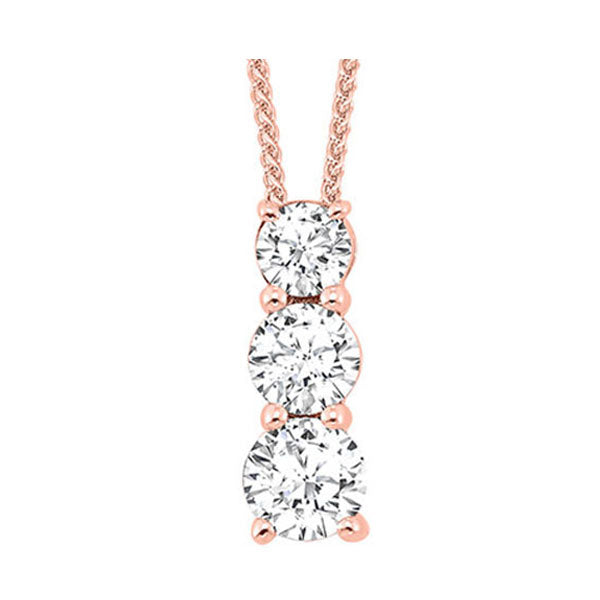 14K Rose Gold Diamond Pendant (1CTW) - Elegant Necklace for Women, Perfect for Weddings, Anniversaries & Special Occasions