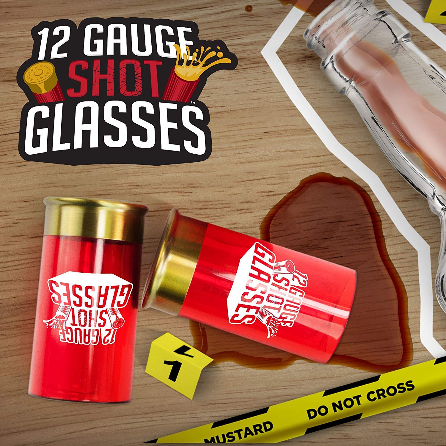 12 Gauge Red Plastic Shot Glass Shooter - Perfect for Parties, Tailgating & Hunting Trips - Fun Novelty Drinking Cup