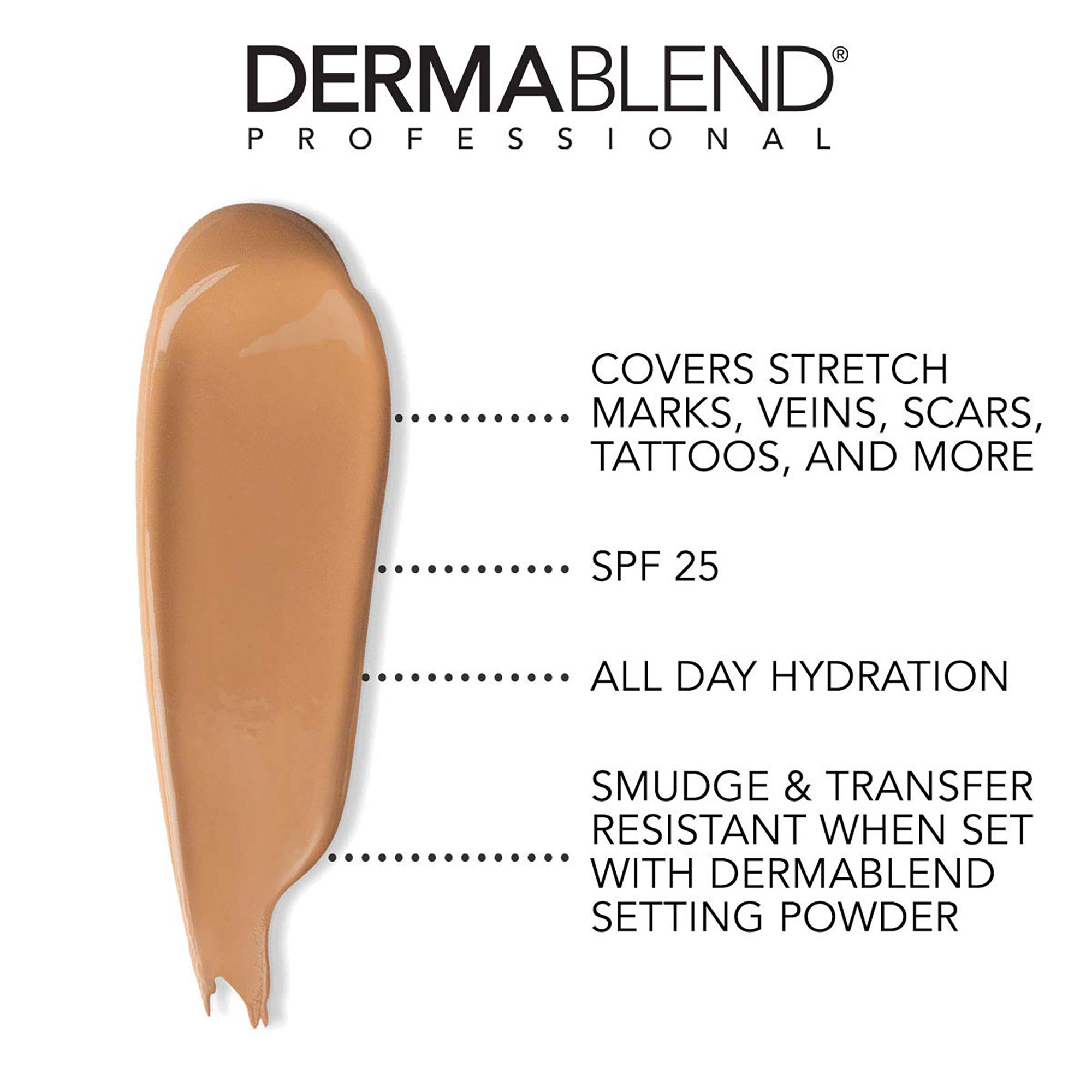 Dermablend Leg and Body Makeup Foundation - Full Coverage Waterproof Concealer for Scars, Tattoos & Imperfections | Long-Lasting Formula for Everyday Wear & Special Occasions