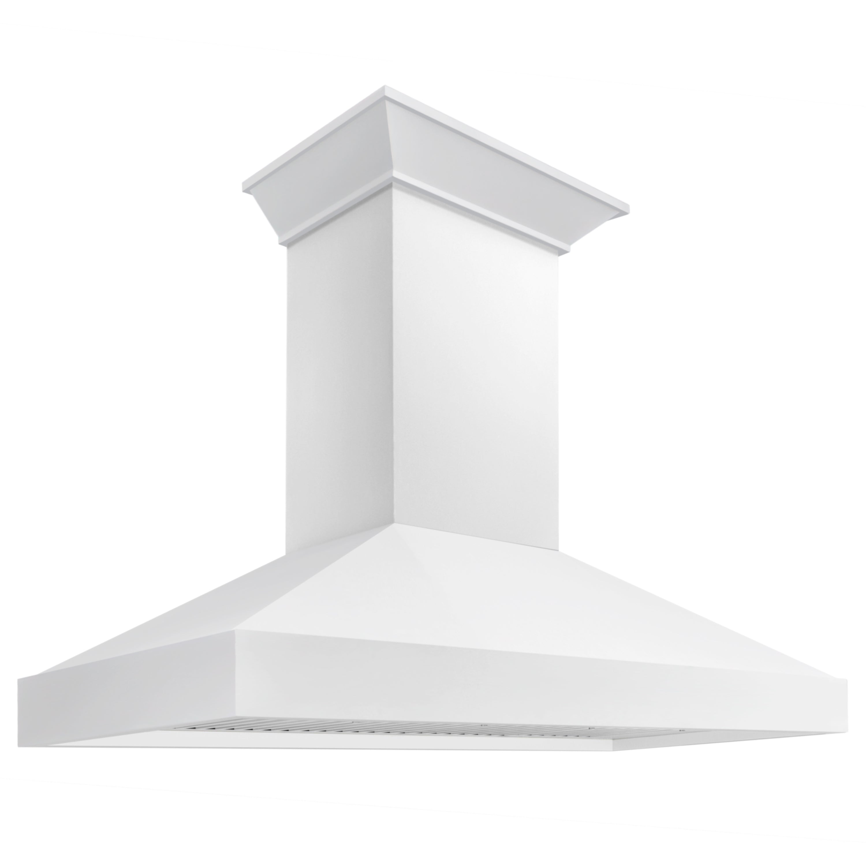 ZLINE 48 Inch Wooden Wall Mount Range Hood in Smooth Bright White Finish (KBWW 48) - Powerful Kitchen Ventilation for Modern Homes & Restaurants