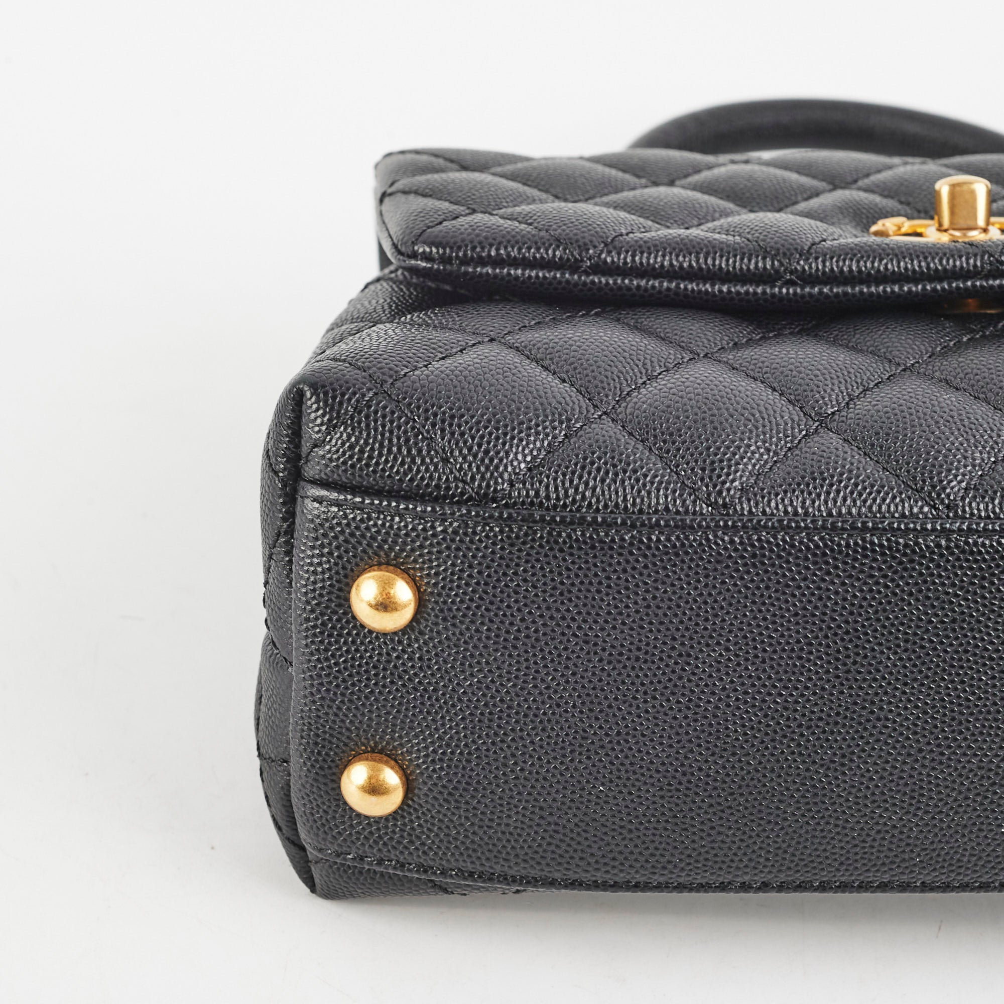 Chanel Small Coco Handle Bag in Black Caviar Leather - Luxury Crossbody Purse for Women, Perfect for Date Night & Evening Events