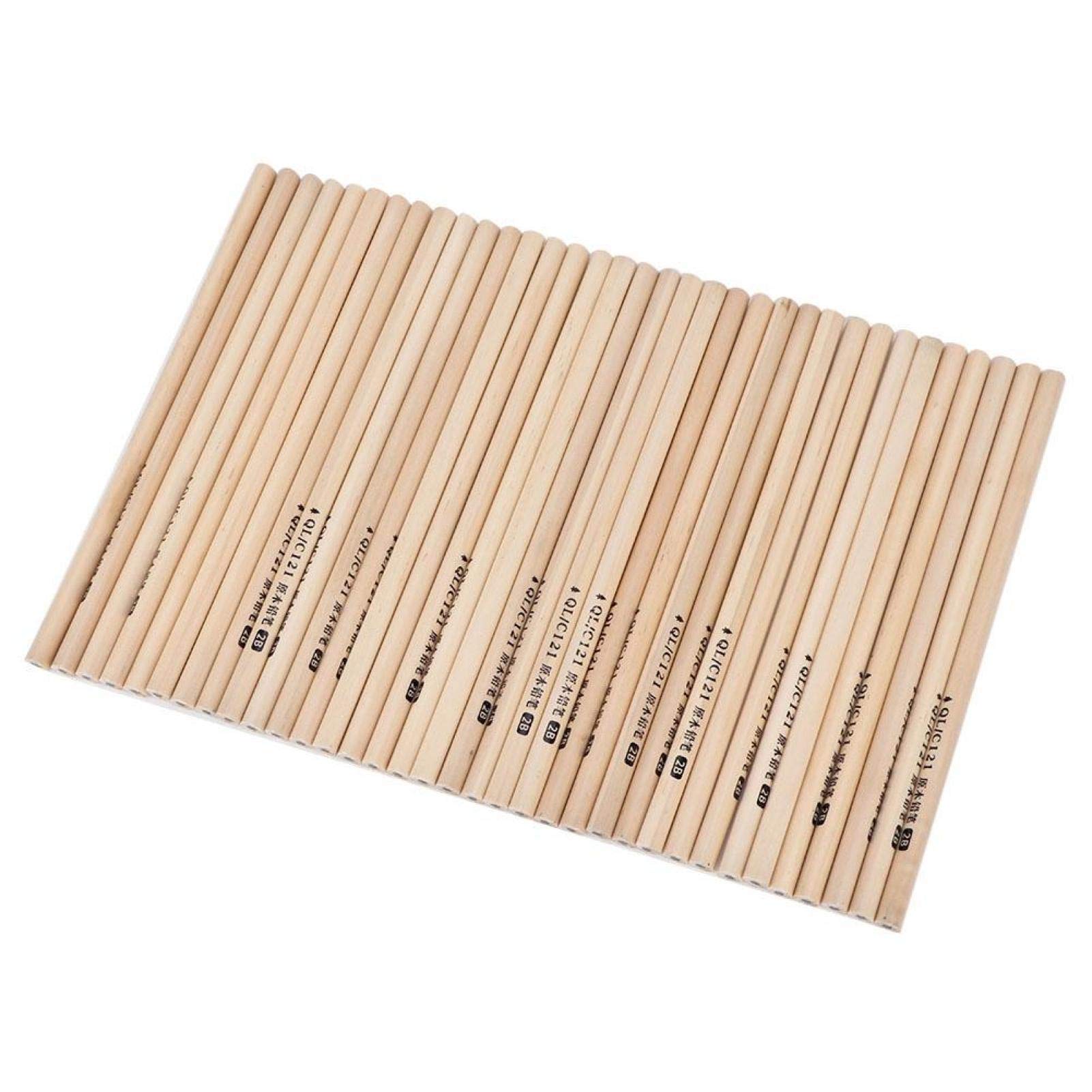 Zerodis 50-Pack HB 2B Pencils - Bulk Wooden Hexagonal Graphite Pencils for School, Office & Exams - Perfect for Standardized Testing, Classroom Writing & Art Sketching