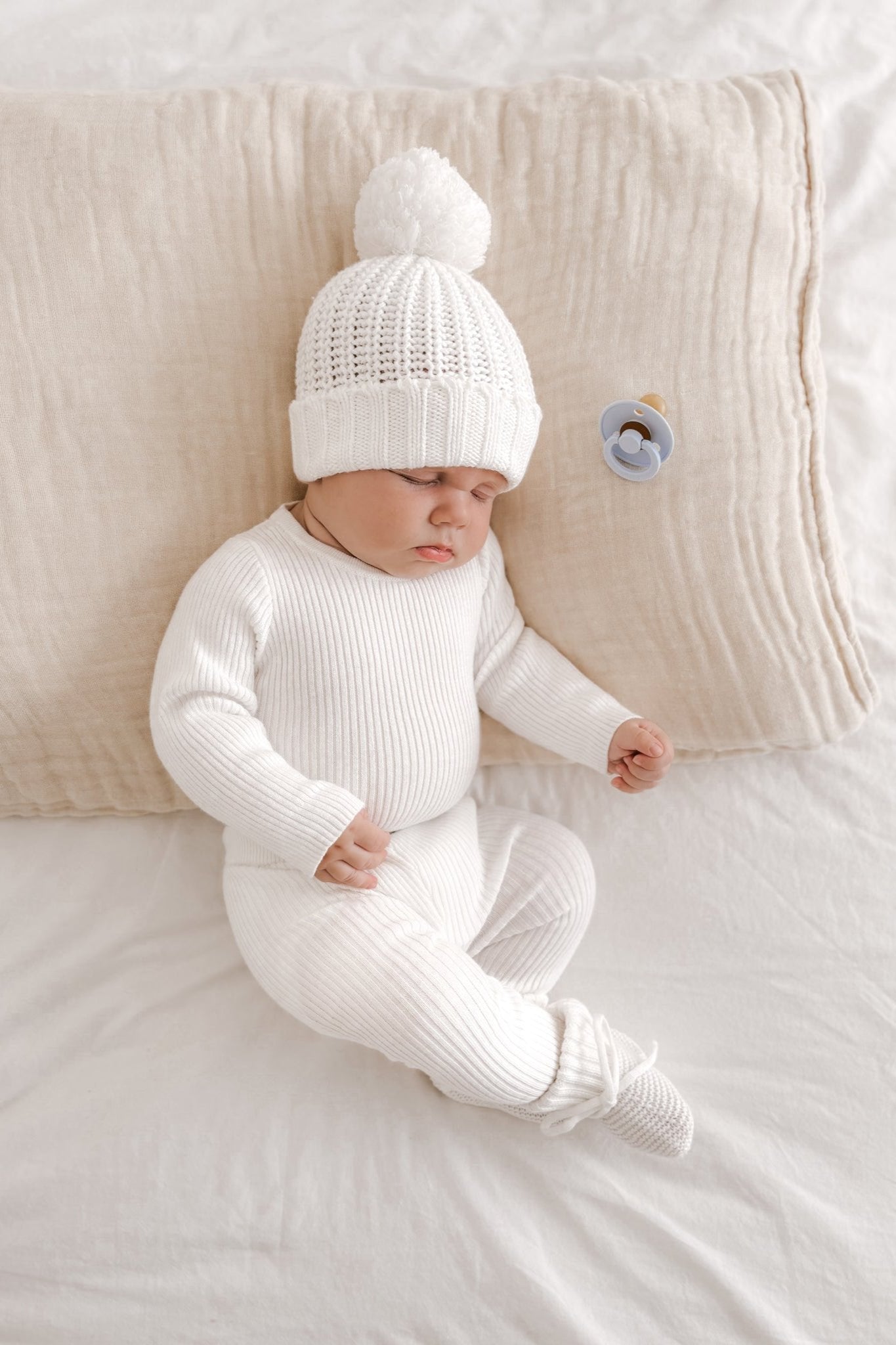 Soft Knitted Bodysuit for Women - Cozy Marshmallow Texture Stretchable Long Sleeve Tops for Layering, Loungewear & Casual Outfits