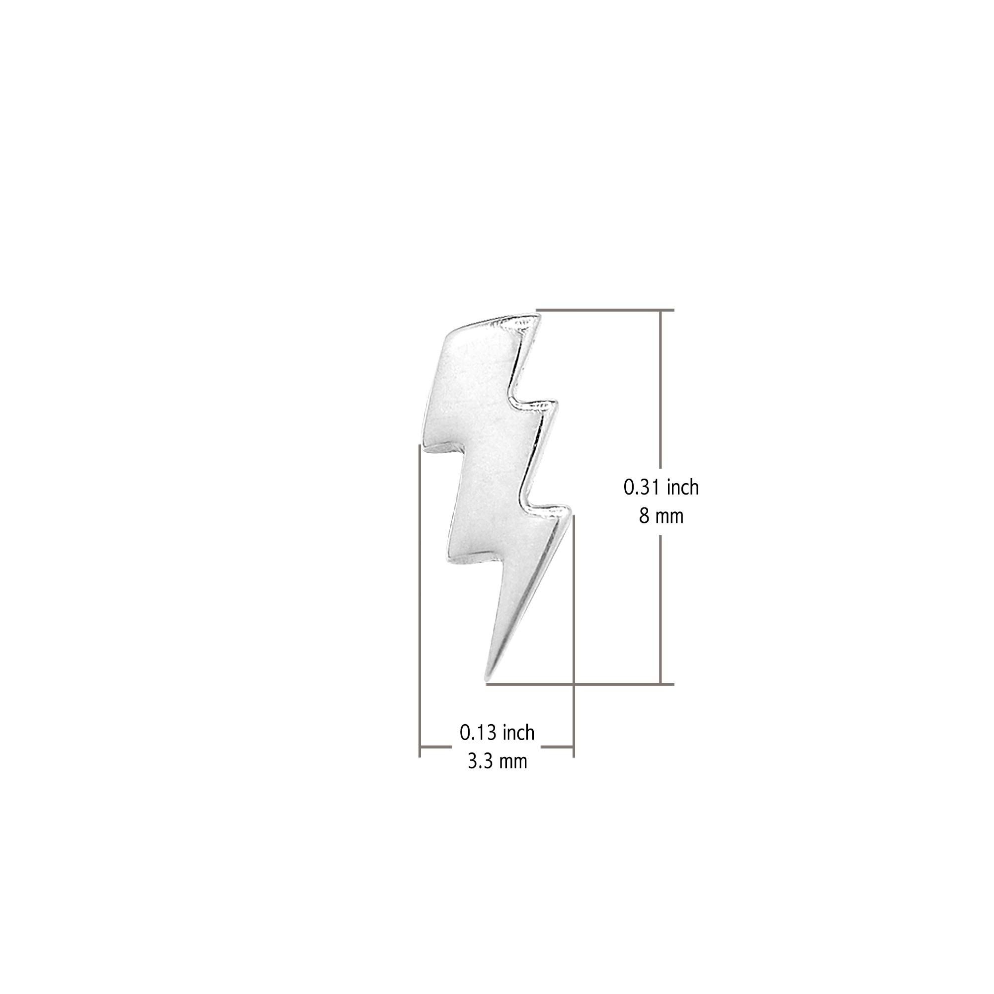 Boma Jewelry Sterling Silver Lightning Bolt Stud Earrings for Women - Hypoallergenic 925 Silver Earrings - Trendy Punk Rock Jewelry Gift for Her - Perfect for Concerts, Parties & Everyday Wear