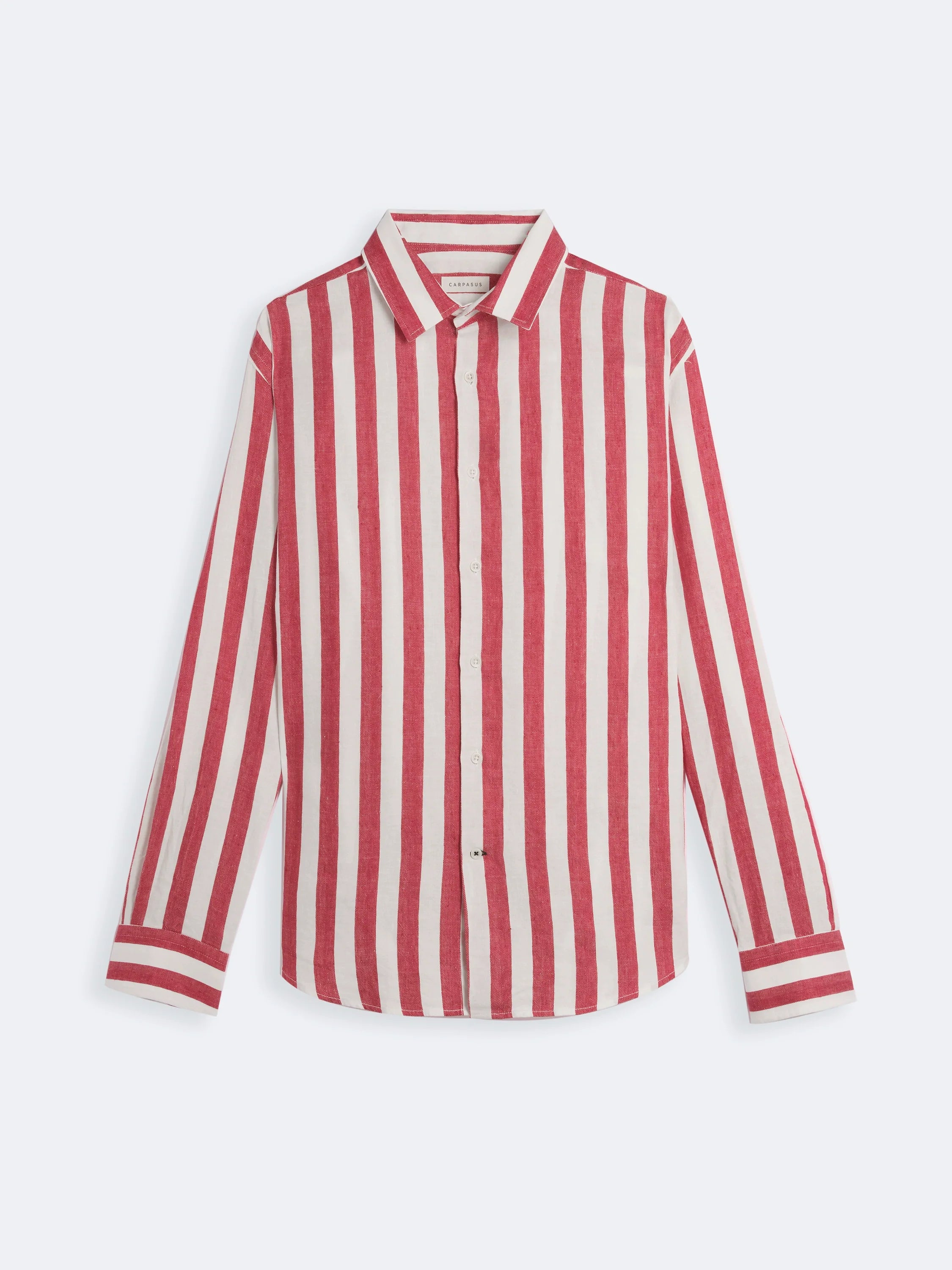 Premium Linen Shirt for Men - Maggia Red | Breathable & Comfortable Summer Casual Wear | Perfect for Beach, Travel & Outdoor Activities