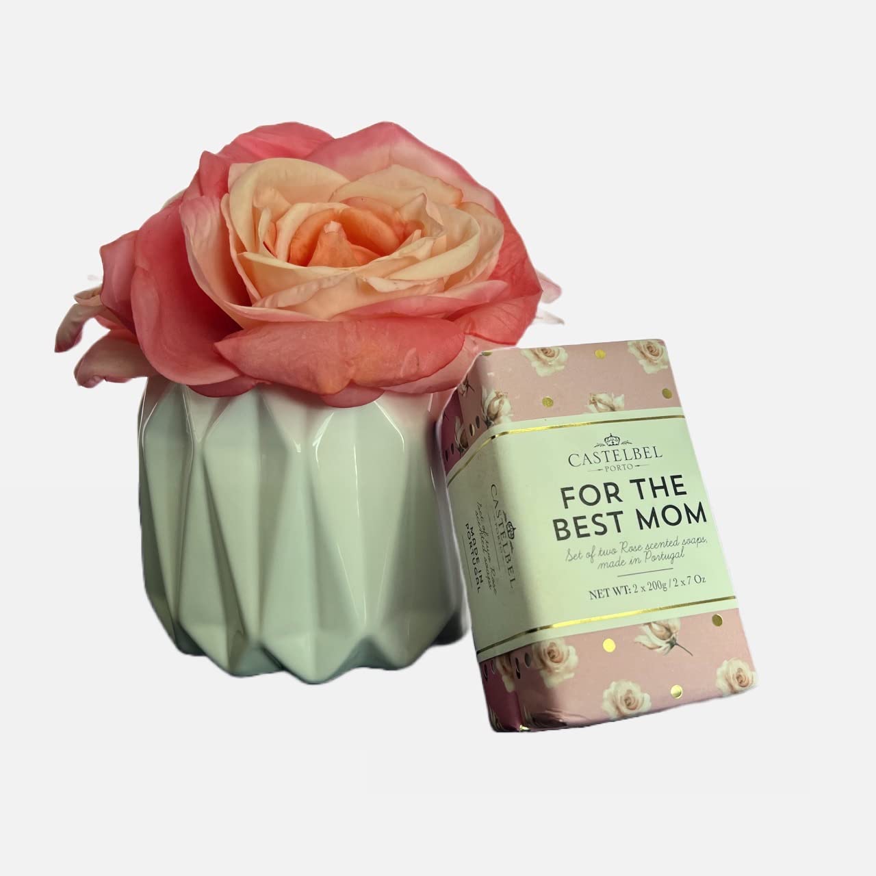 2 Pack Rose Scented Soaps for Mom - 7oz Each - Luxury Handmade Gifts for Mother's Day, Birthday & Special Occasions