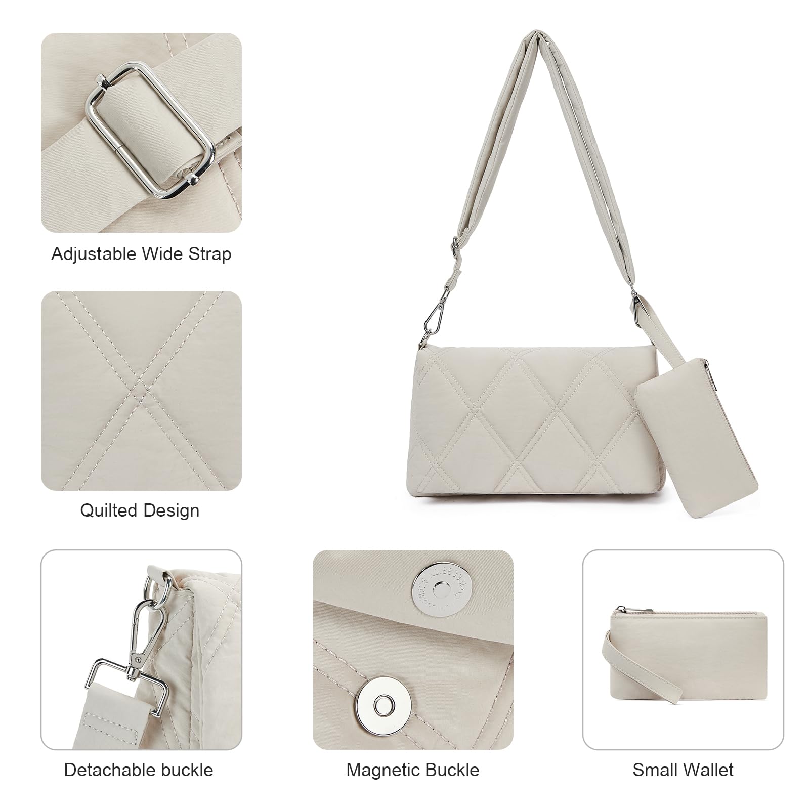 Telena Women's Crossbody Purse - Lightweight Travel Shoulder Bag with Coin Purse | Perfect for Everyday Use, Shopping & Vacation Accessories