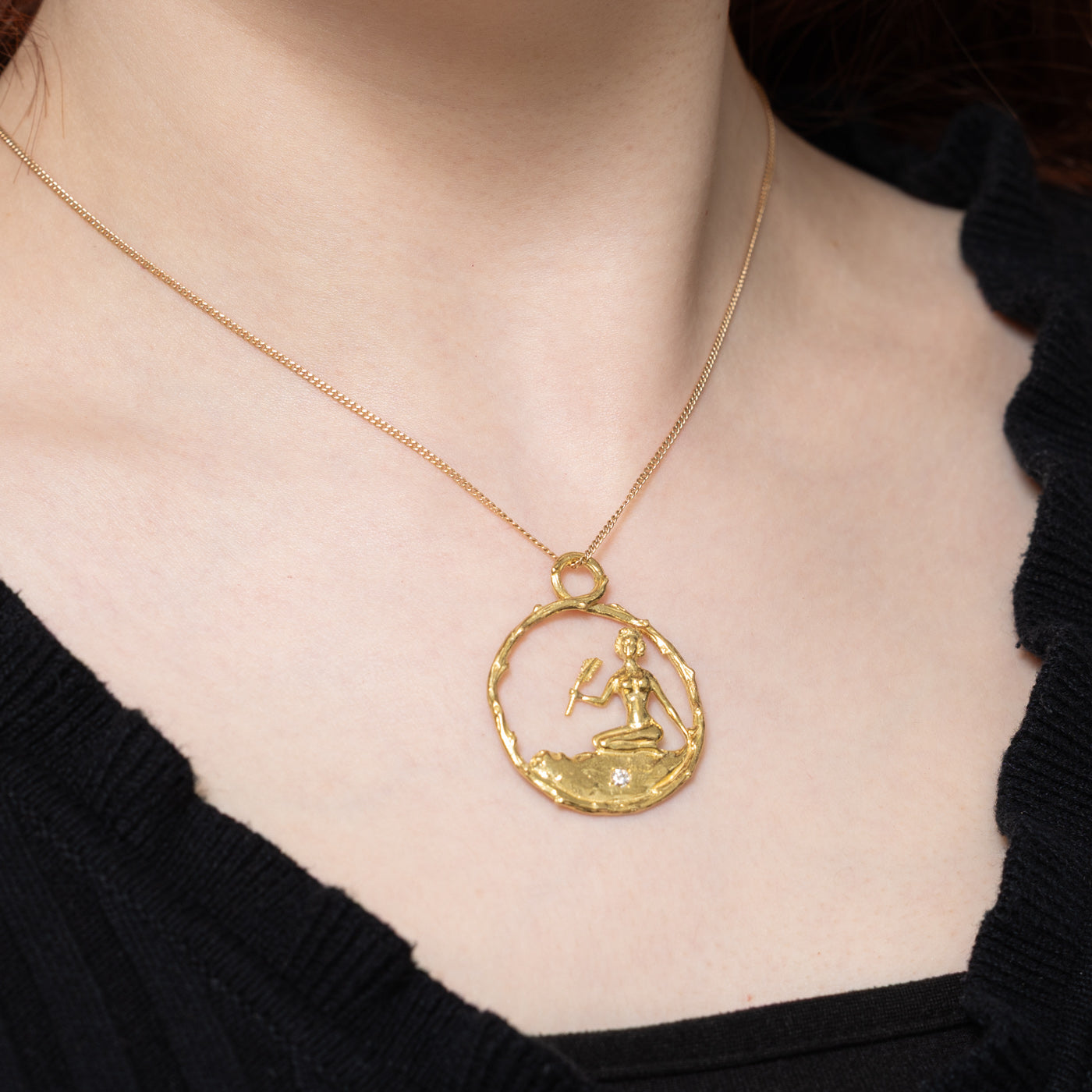 0.07ct Single Diamond Women's Pendant Necklace - Elegant Jewelry Gift for Her, Perfect for Anniversaries, Birthdays & Special Occasions