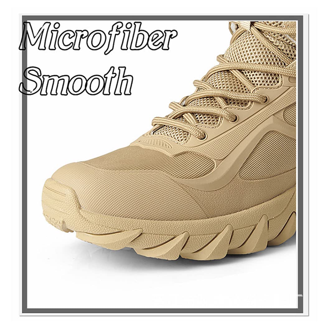 Men's Tactical Military Work Boots - Desert Combat Outdoor Boots for Hiking, Motorcycle Riding & Climbing - Durable & Comfortable for Outdoor Adventures, Work & Survival Scenarios