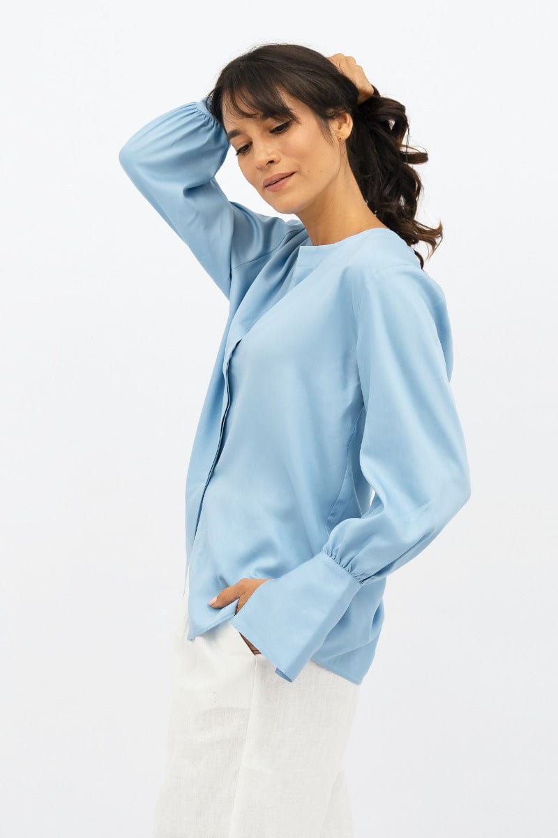 TENCEL™ Long Sleeve Shirt for Women - Breathable Summer Casual Top | Beach Vacation, Weekend Outings & Relaxing at Home