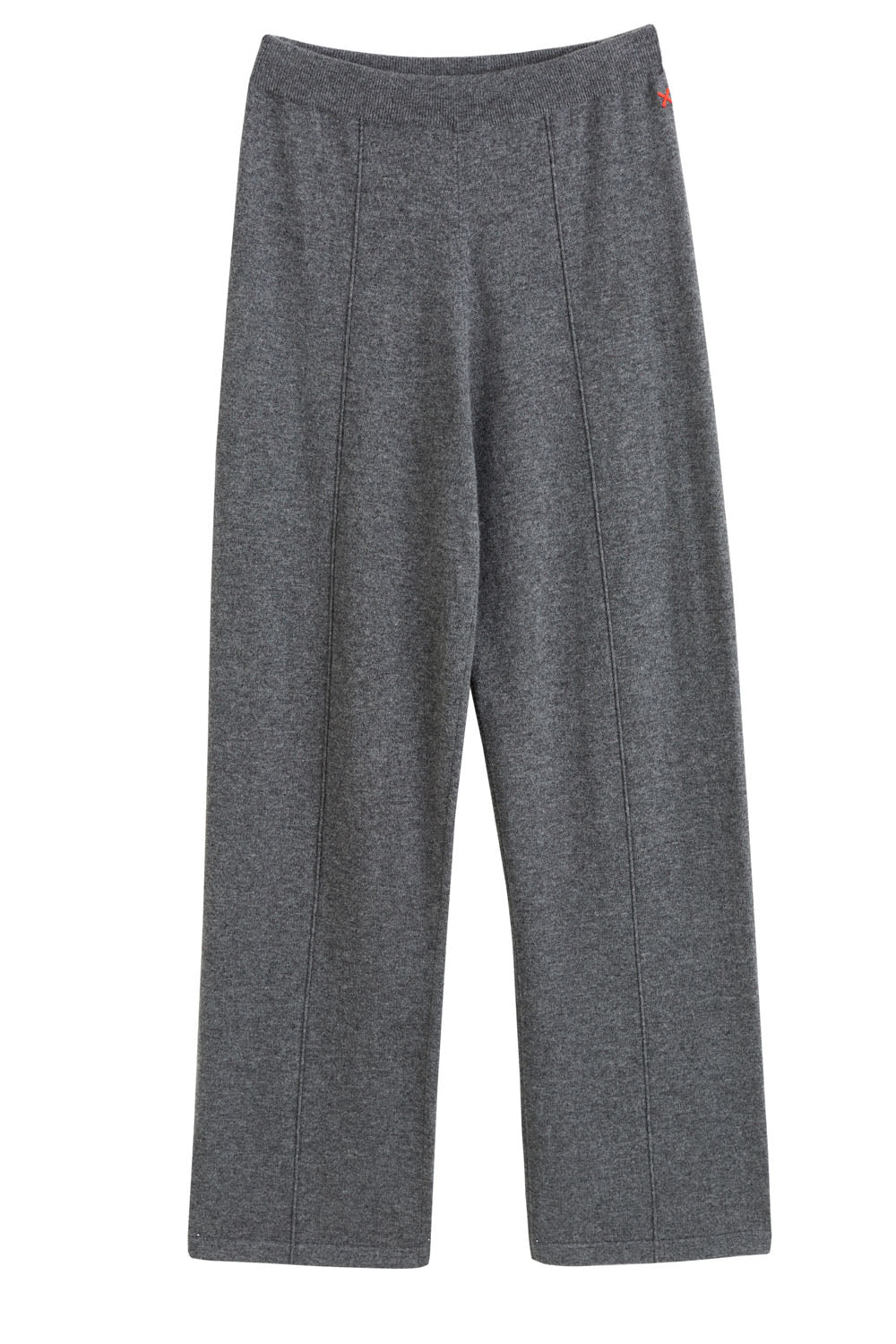 Premium Dark Grey Wool Cashmere Wide Leg Lounge Pants - Soft & Warm High-Waisted Trousers for Women, Perfect for Yoga, Home Relaxation & Winter Comfort