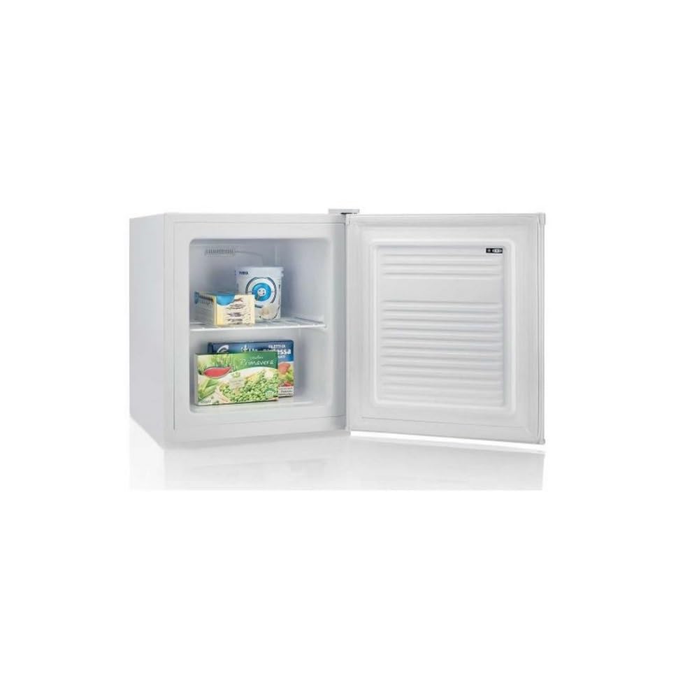 Candy CFU 050 EN Single Door Upright Freezer - 33L Capacity, 44cm Width, 51cm Height, Freestanding Installation, White, Class F - Perfect for Small Kitchens, Offices, or Dorm Rooms