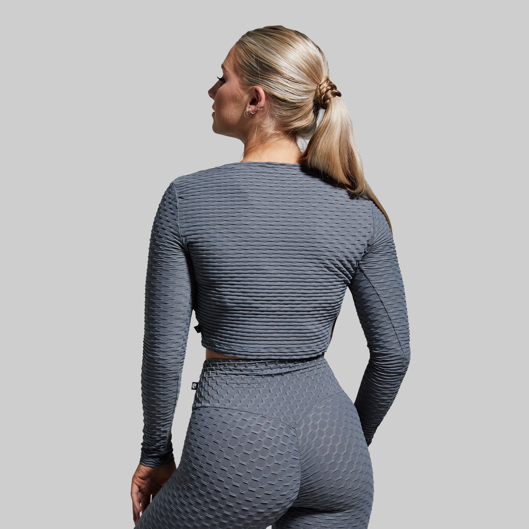 Summit Crop Top for Women - Soft & Comfortable Slate Grey Casual Shirt | Perfect for Yoga, Gym, Beach & Everyday Wear