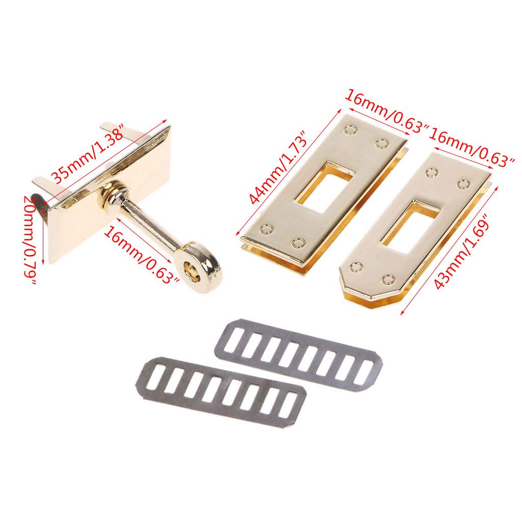 1Pcs Metal Tuck Lock Clasp Buckle for Handbag Luggage Purse Replacement - Secure Locking Mechanism for Travel Bags, Backpacks & Fashion Accessories