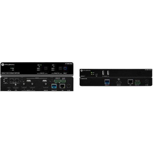 Atlona® AT-OME-MS42-KIT Omega Switcher/Extender TX/RX Kit with USB for Soft Teleconference Systems - Perfect for Conference Rooms, Classrooms & Remote Meetings