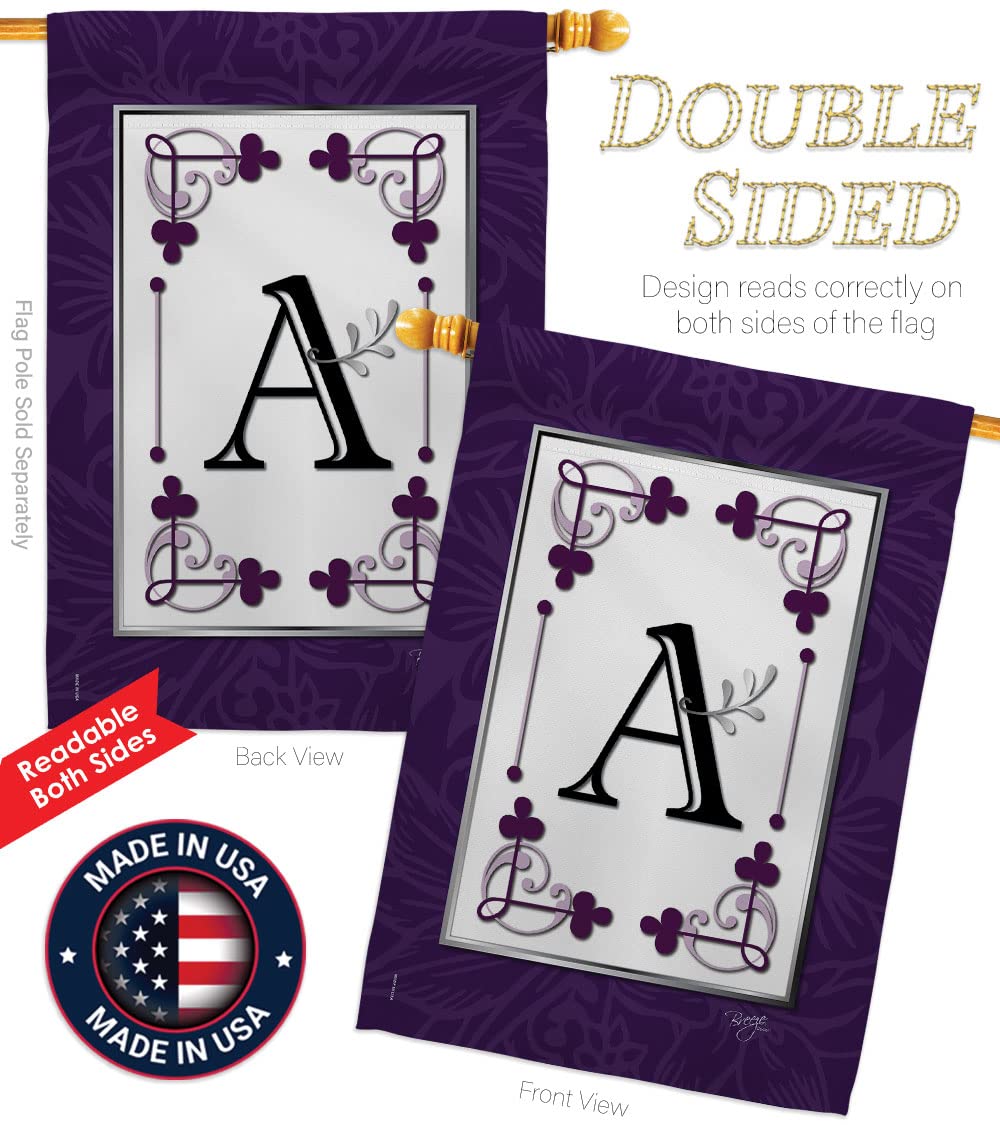 Classic A Initial House Flag Set - 28