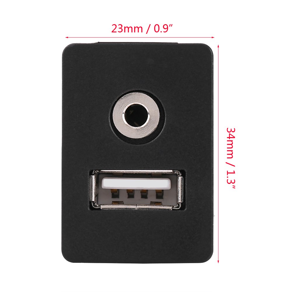 3.5mm AUX Extension Cable with USB Port - Car Audio Mounting Panel Jack for Seamless Music Playback | Perfect for Toyota, Honda, Ford & More Vehicles | Ideal for Dashboard Installation & Enhanced In-Car Entertainment