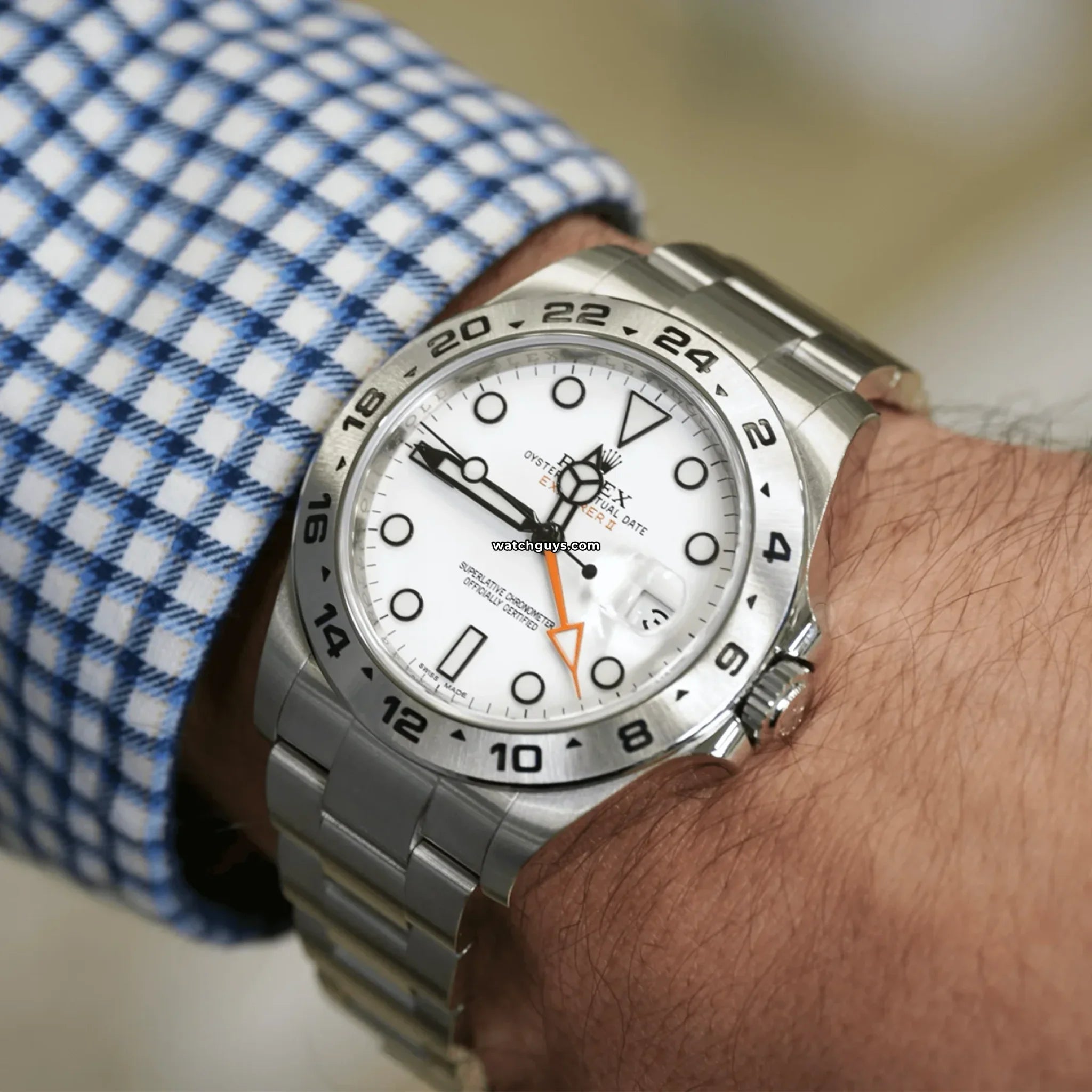 Rolex Explorer II 216570 Men's Watch - 42mm Stainless Steel, White Dial, Automatic Movement - Perfect for Outdoor Adventures & Professional Use