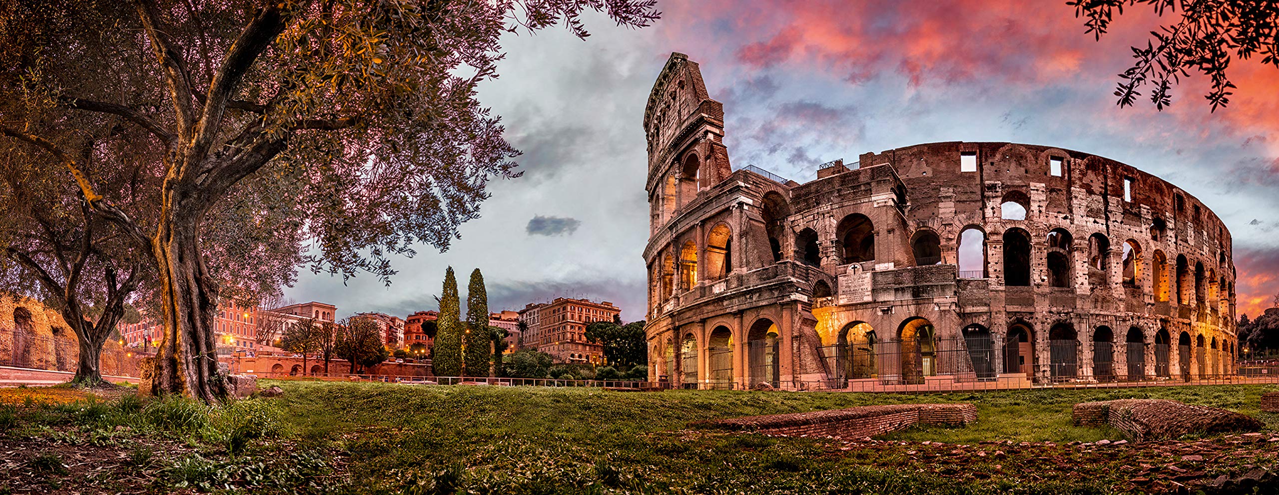Ravensburger 1000-Piece Panoramic Puzzle - Colosseum Rome Landscape for Adults, 70x50 cm, Puzzle Glue for Framing - Perfect for Home Decor, Gifts & Relaxation