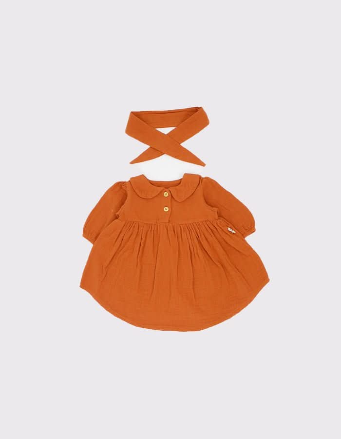 Muslin Baby Dress with Bow - Soft & Breathable Cotton for Newborns & Infants - Perfect for Photoshoots, Parties & Everyday Wear