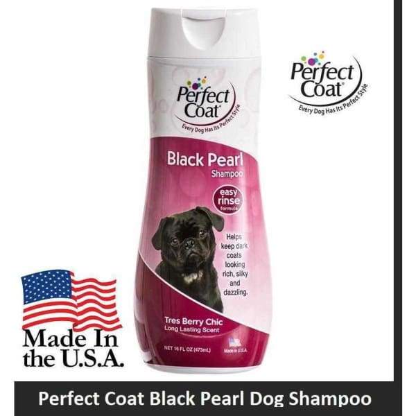 Perfect Coat Black Pearl Dog Shampoo - 16oz Natural Shampoo for Dogs with Shiny Coat & Healthy Skin | Gentle Cleansing for All Breeds, Puppy to Adult Dogs | Bathing, Grooming & Odor Control