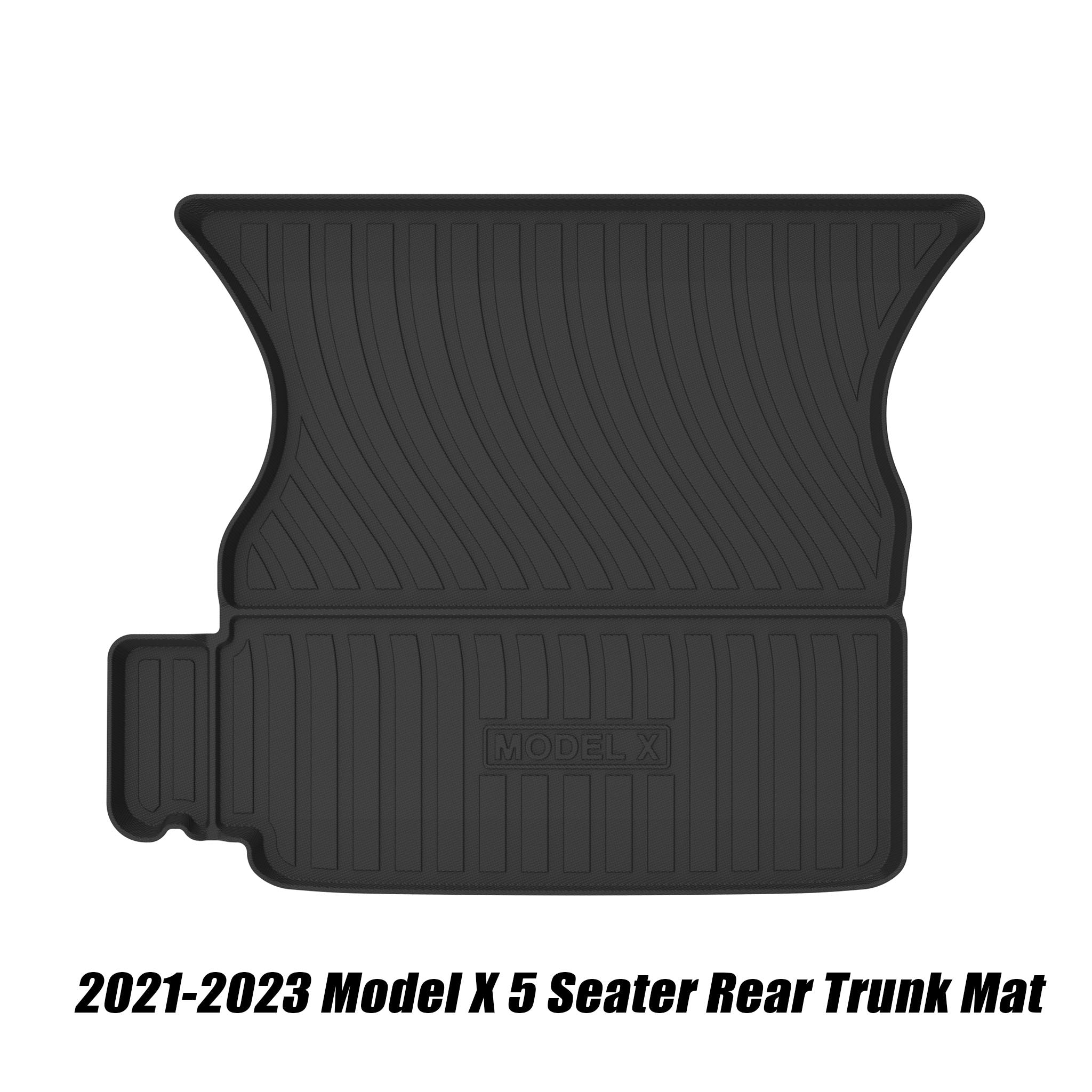 Premium All-Weather Floor Mats for Tesla Model X (2016-2025) - Front & Rear Trunk Liners with Trunk Well Protection | Durable Car Accessories for Road Trips & Daily Commute