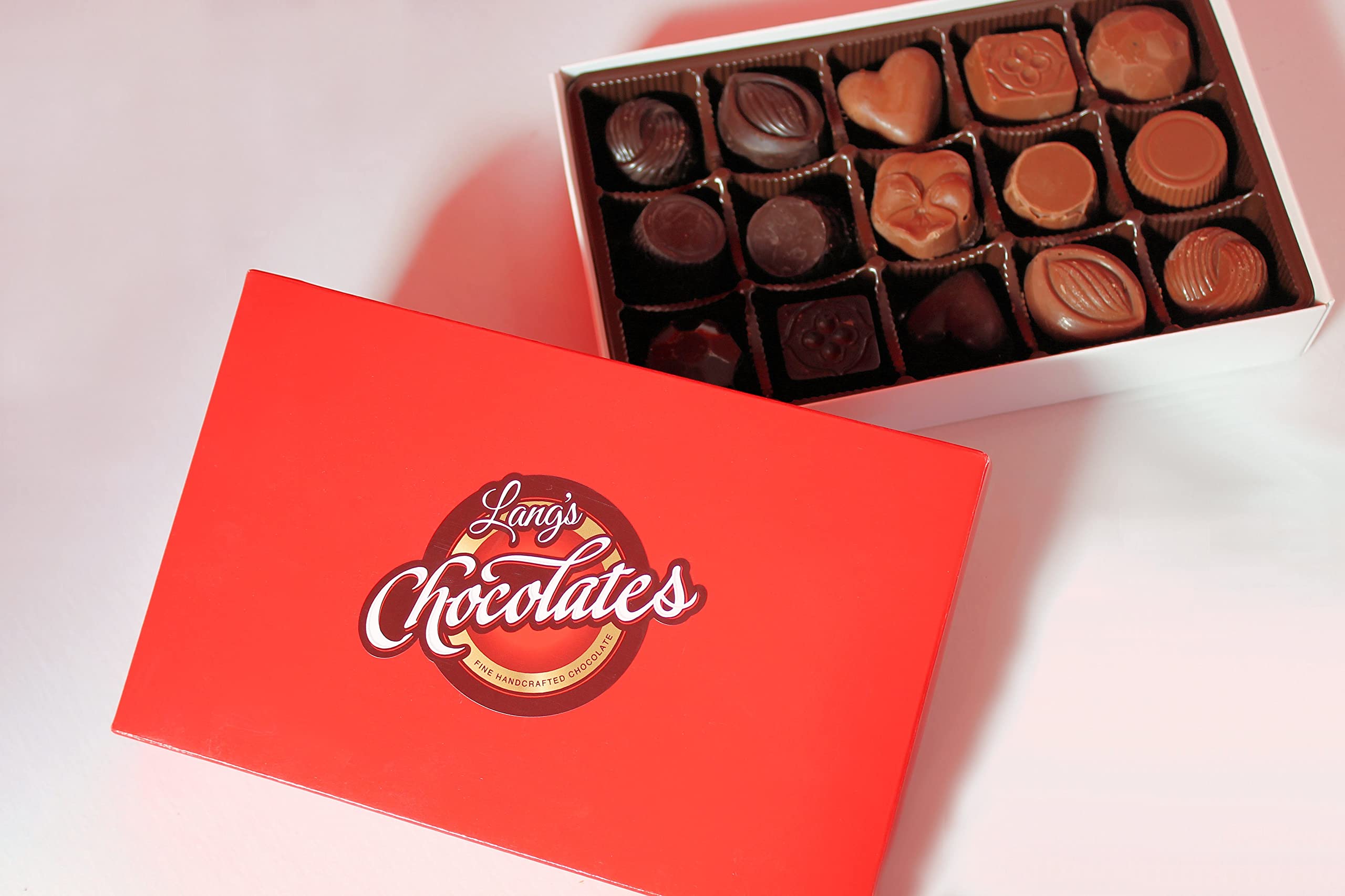 Lang’s Premium Assorted Milk & Dark Chocolates Gift Box - 15 Kosher-Dairy Certified Pieces with Caramel, Peanut Butter, Cashew Clusters & Meltaways - Perfect for Holidays, Birthdays & Corporate Gifting