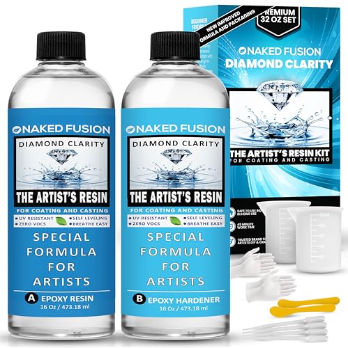 32oz Epoxy Resin Kit - Crystal Clear for Art, Coating & Casting - Perfect for River Tables & Bar Tops